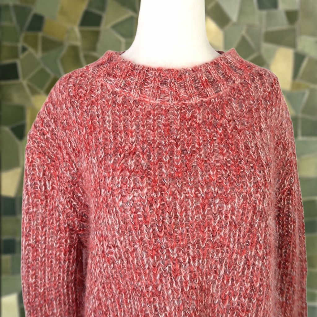 Simon Miller Simon Miller Red and Indigo Fuzzy Mohair Knit Pullover Sweater Mens Small Size US S / EU 44-46 / 1 - 1 Thumbnail