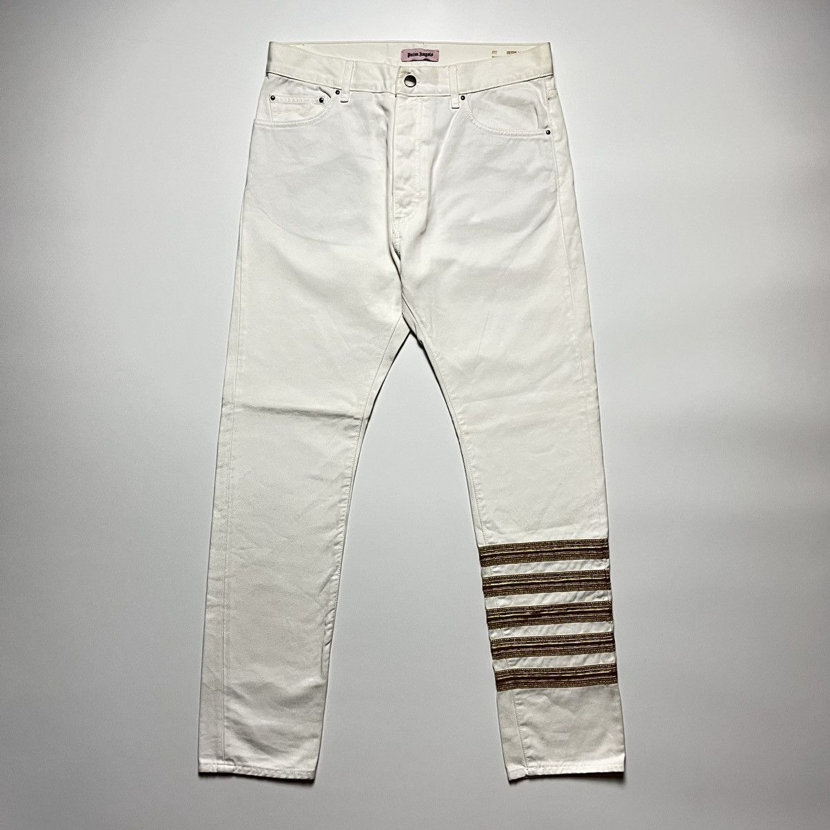 Palm Angels Palm Angels Denim Pants in White Size US 30 / EU 46 - 1 Thumbnail