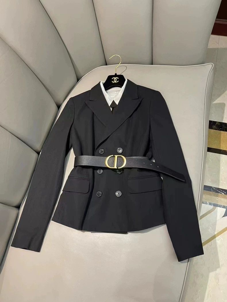 Dries Van Noten DRIES VAN NOTEN size:38 Black double-breasted suit jacket Size S / US 4 / IT 40 - 1 Thumbnail