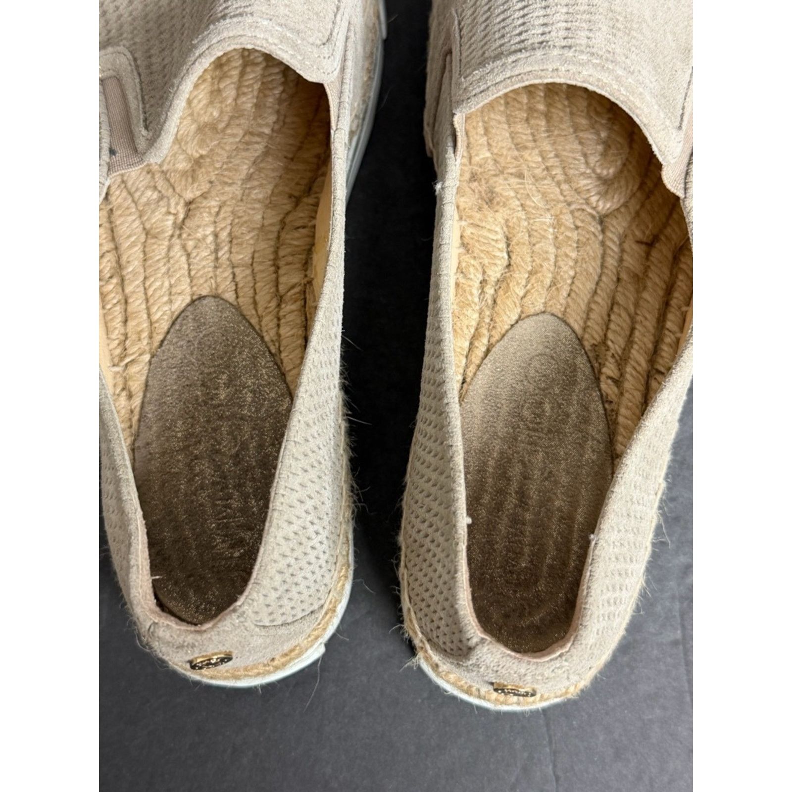 Jimmy Choo Jimmy Choo Beige Suede Shimmer Platform Loafer Flat 38.5 Size US 8.5 / IT 38.5 - 9 Thumbnail