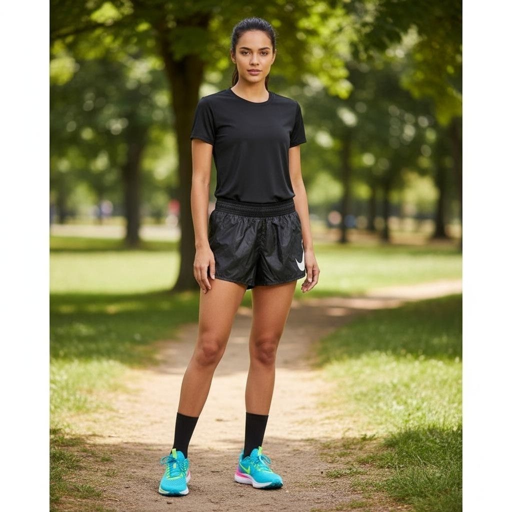 Nike Nike Black And White Running Shorts Size XS Size 26" / US 2 / IT 38 - 1 Thumbnail