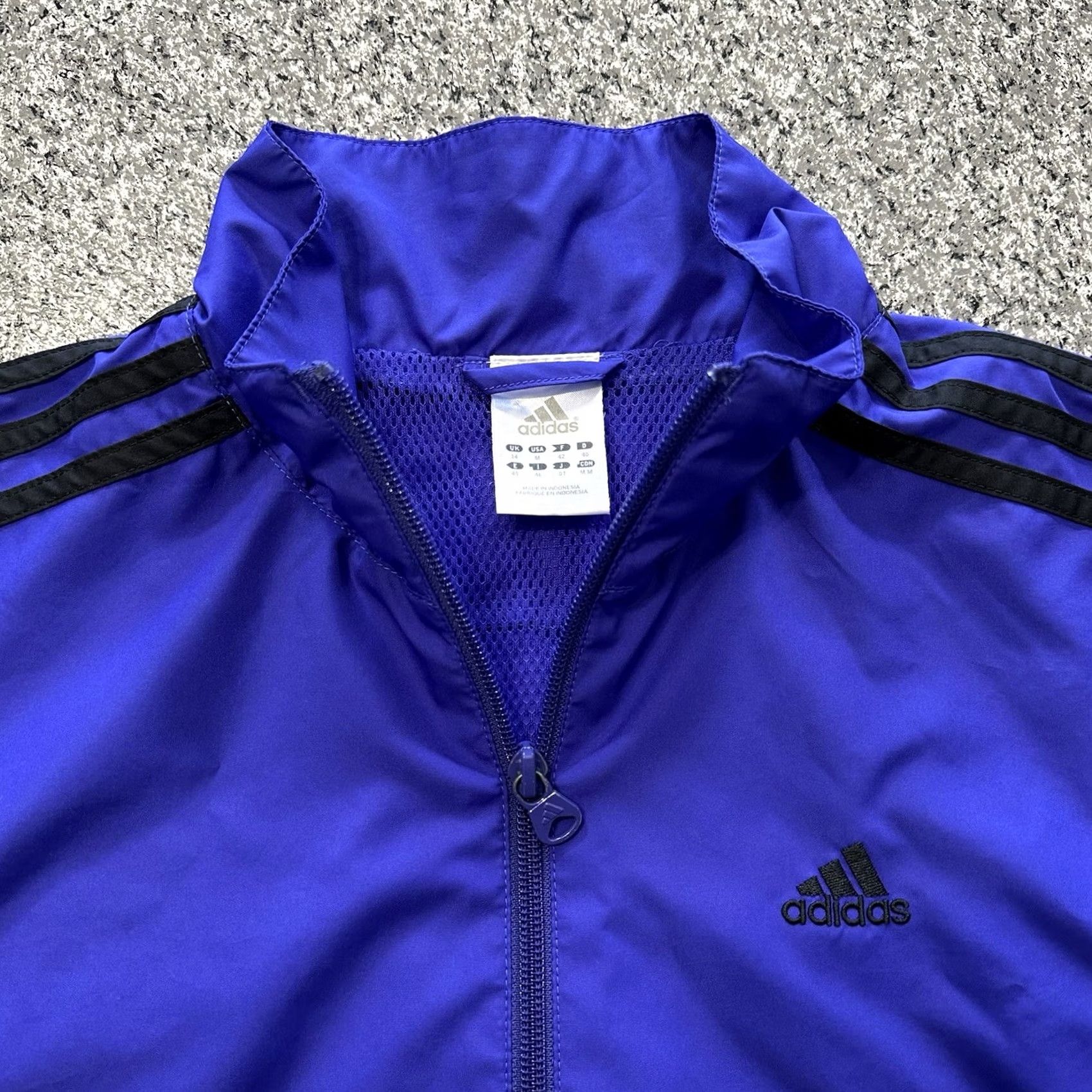 Adidas VINTAGE adidas Jacket Womens M Track Windbreaker Purple Black Y2K 05 Size M / US 6-8 / IT 42-44 - 3 Thumbnail