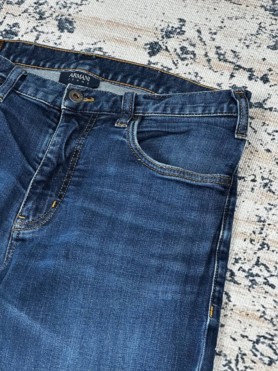 Armani Vintage Armani Jeans Blue Slim Grunge Pants Size US 32 / EU 48 - 5 Thumbnail
