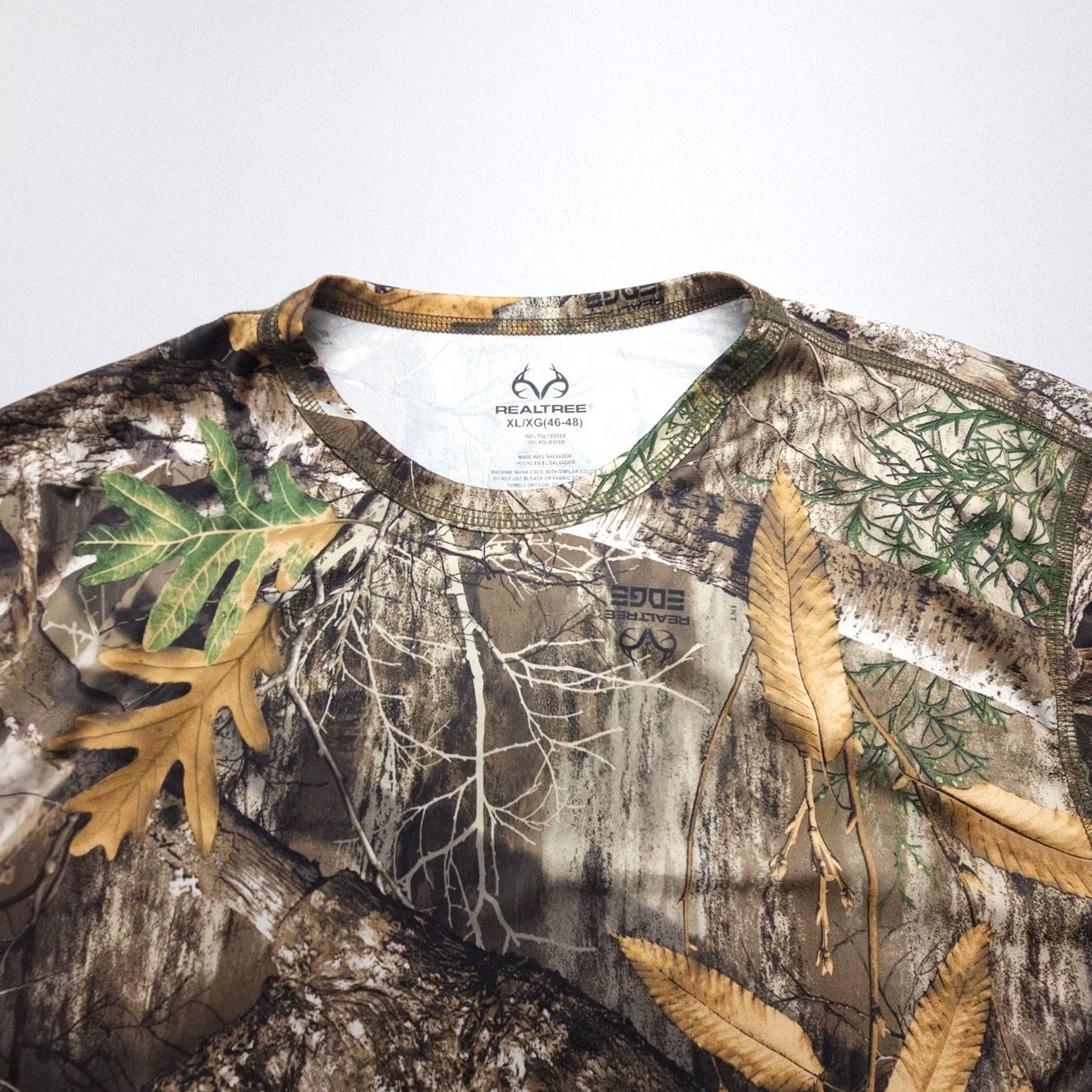 Realtree Realtree Edge Camo Long Sleeve Shirt Mens XL Stretch Wicking Hunting Light Size US XL / EU 56 / 4 - 4 Thumbnail