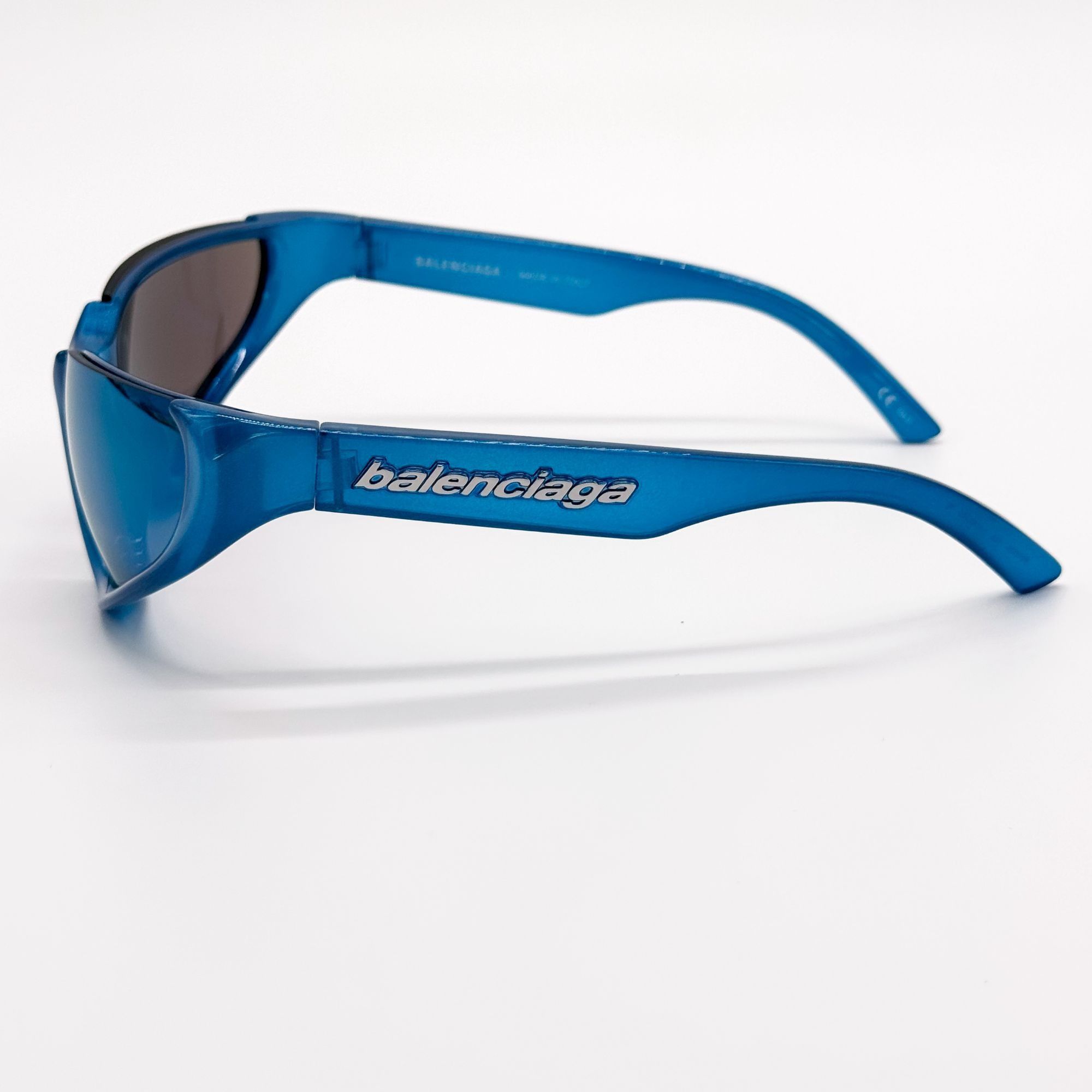 Balenciaga NEW BALENCIAGA BB0202S 003 SUNGLASSES BLUE OVERSIZED WOMEN Size ONE SIZE - 7 Thumbnail