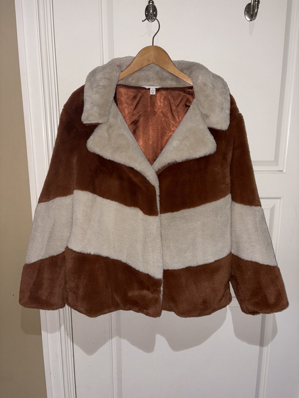 Other Time and Tru Women’s Full Length Faux Fur Coat Size L / US 10 / IT 46 - 1 Thumbnail