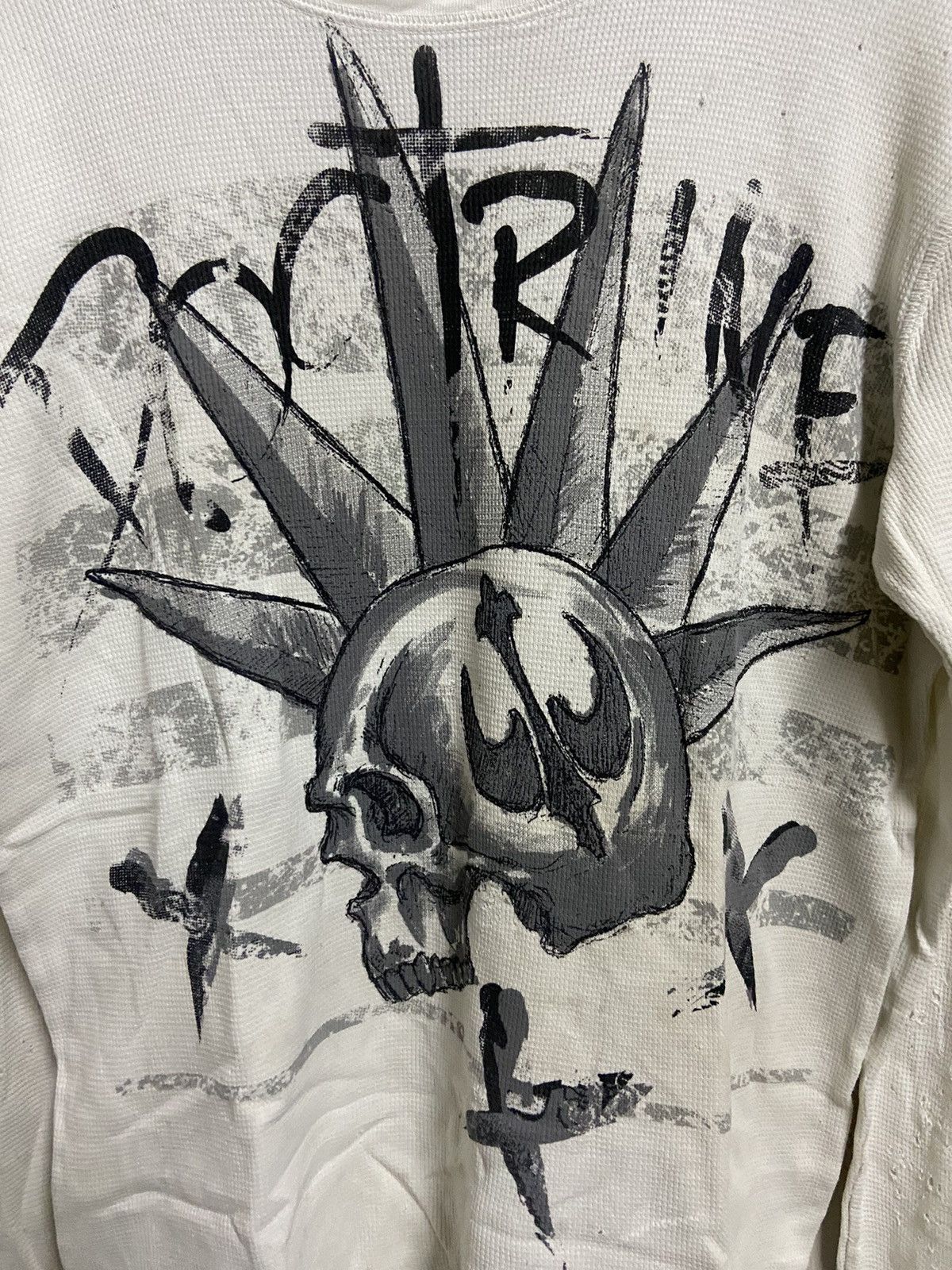 Affliction × Ed Hardy Distress Rare Doctrine punk Tshirt Size US M / EU 48-50 / 2 - 2 Thumbnail