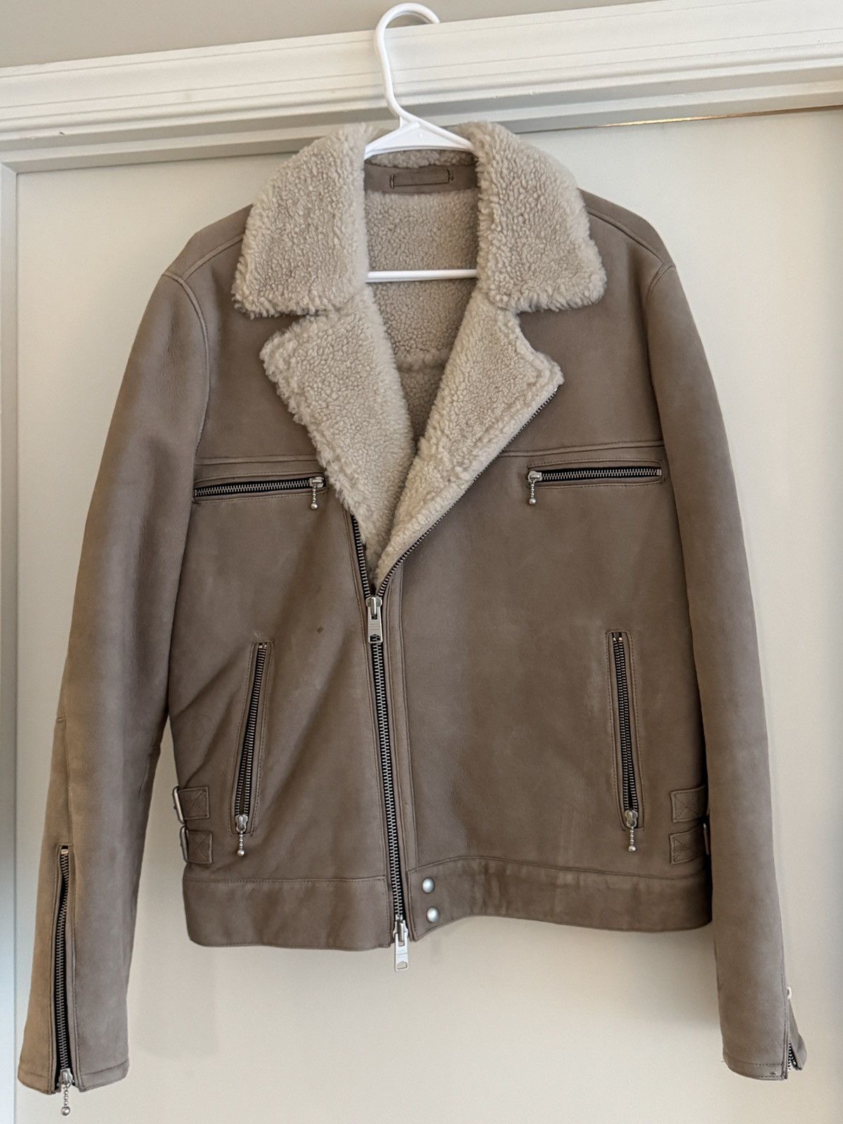 Allsaints Allsaints Shearling Biker Jacket Size US M / EU 48-50 / 2 - 1 Thumbnail