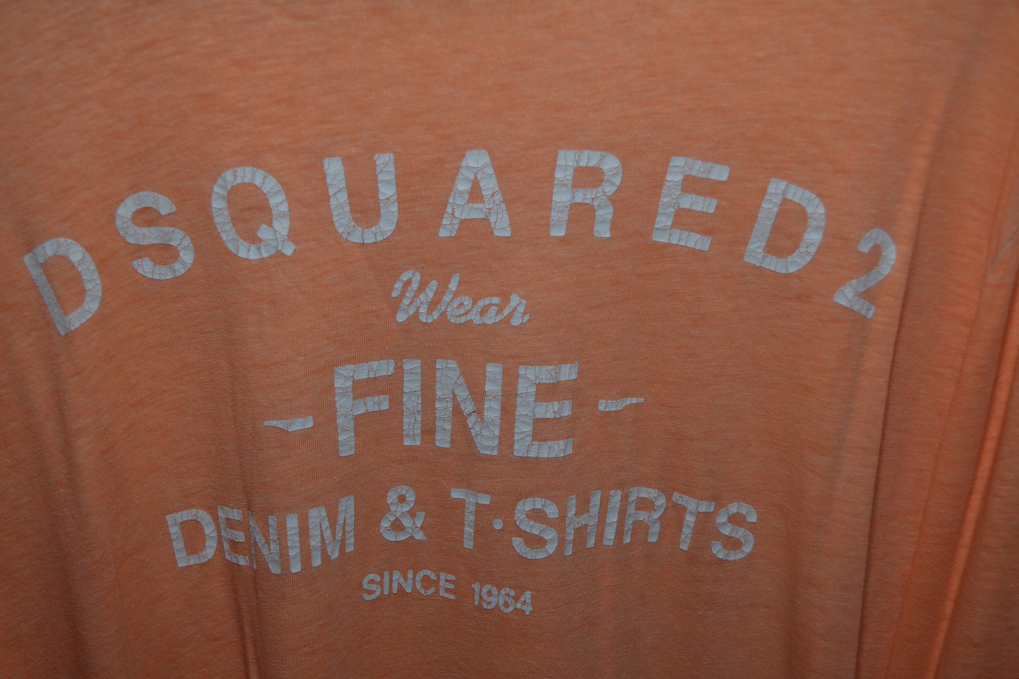 Dsquared2 Dsquared2 M size Peach Longsleeve Spellout Logo T-shirt Size US M / EU 48-50 / 2 - 4 Thumbnail