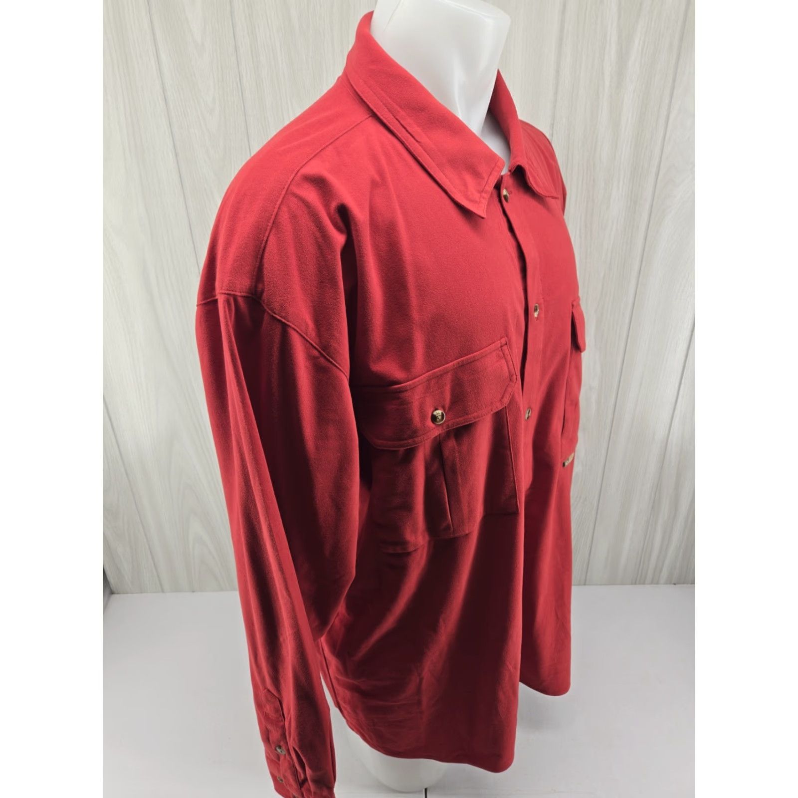 Vintage Drake Waterfowl Flannel Shirt Mens 2XL Red Polyester Button-Up Long Sleeve Casual Vintage: No Size US XXL / EU 58 / 5 - 6 Thumbnail