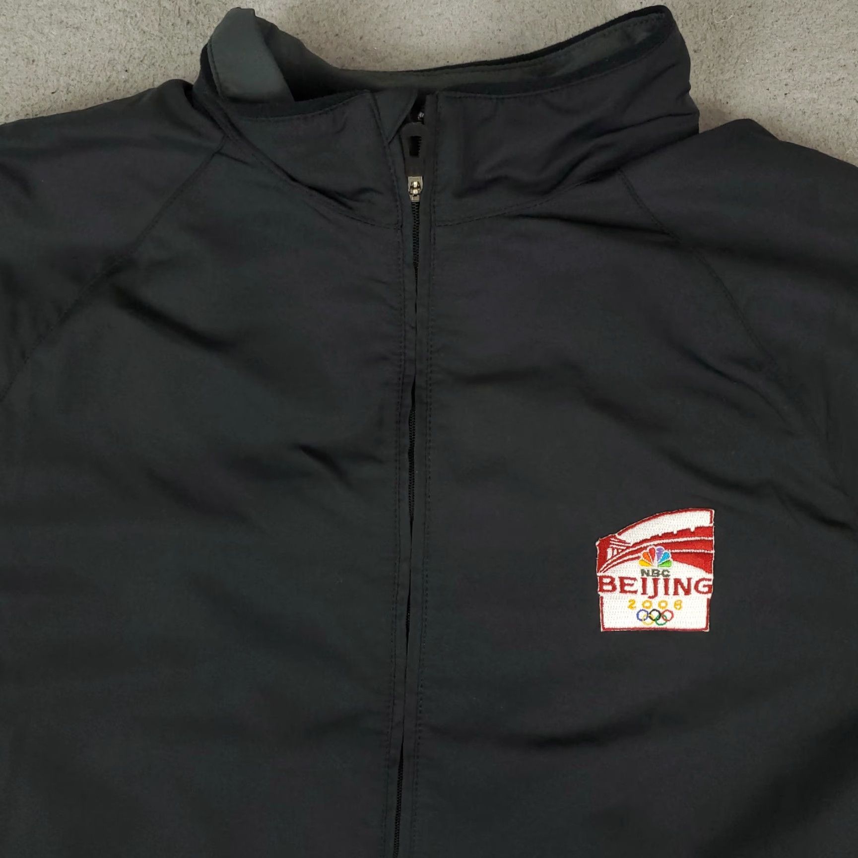 Nike Nike Jacket Mens Large Black Windbreaker Full Zip Up Pockets 2008 Beijing Sports Modern Mens Size US L / EU 52-54 / 3 - 2 Thumbnail