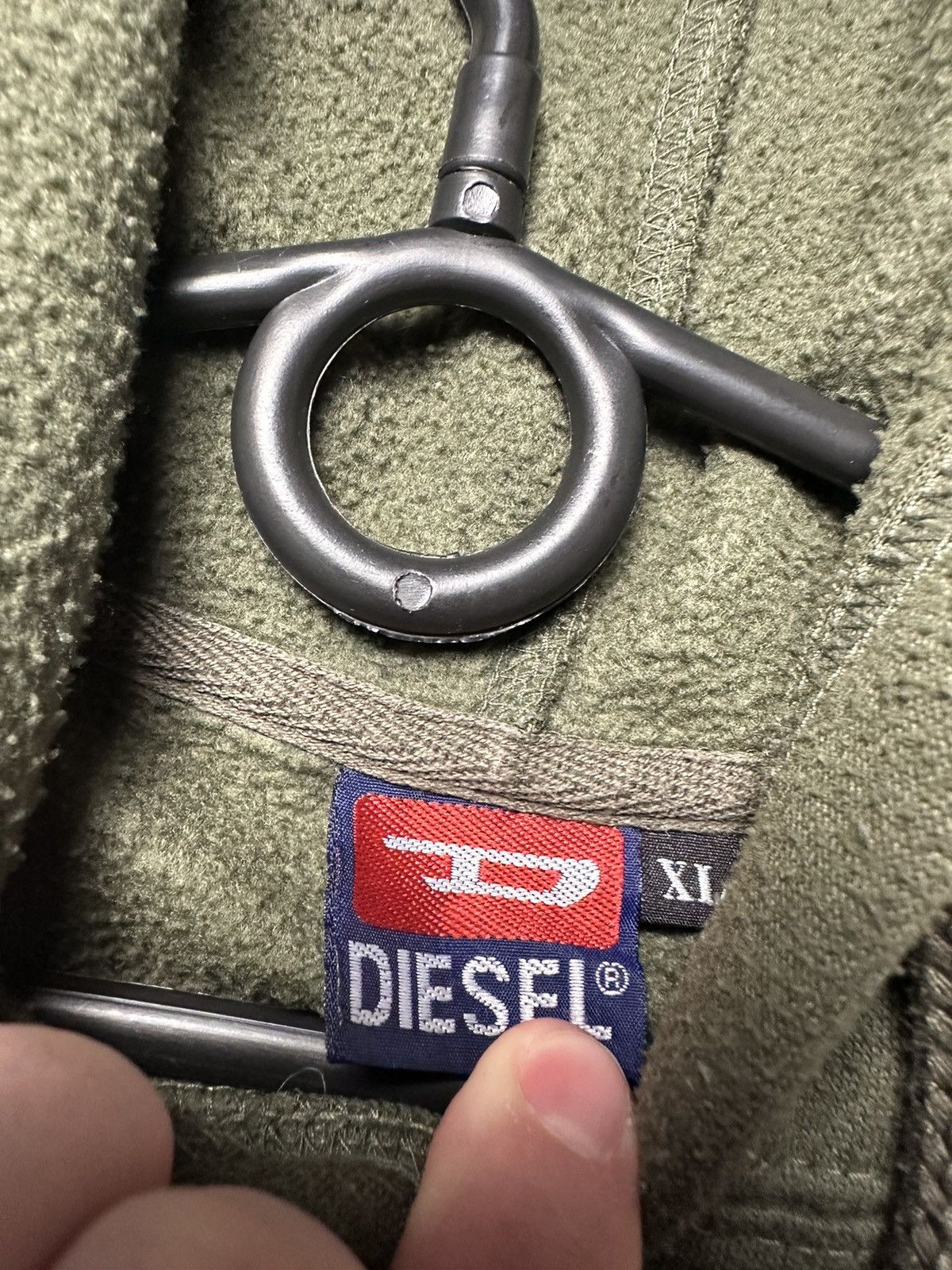 Diesel × Vintage Vintage Diesel hoodie khaki size L box logo Size US L / EU 52-54 / 3 - 5 Thumbnail