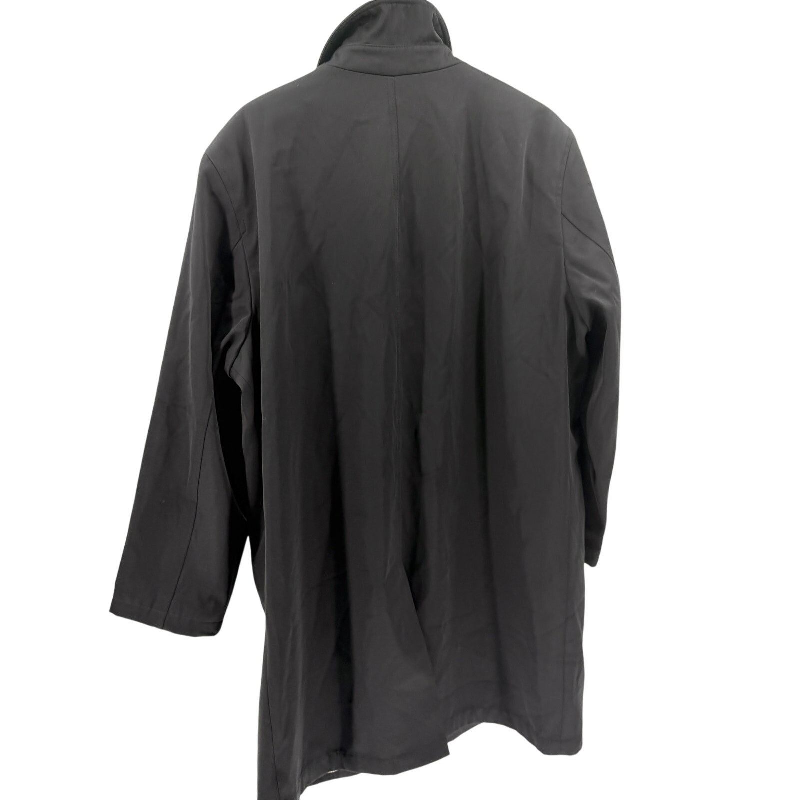 Emmanuelle Khanh Noir Cotton Blend Minimalist City Chic Raincoat Trench Coat Size US XXL / EU 58 / 5 - 3 Thumbnail