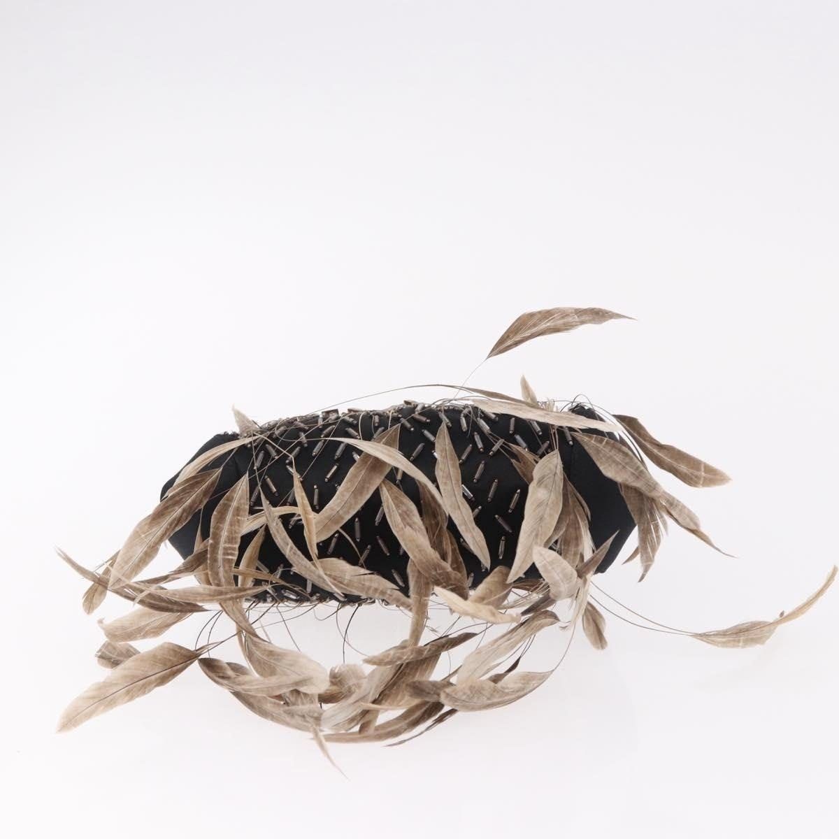 Bvlgari Bvlgari Feather Handbag Black Silk Size ONE SIZE - 5 Thumbnail