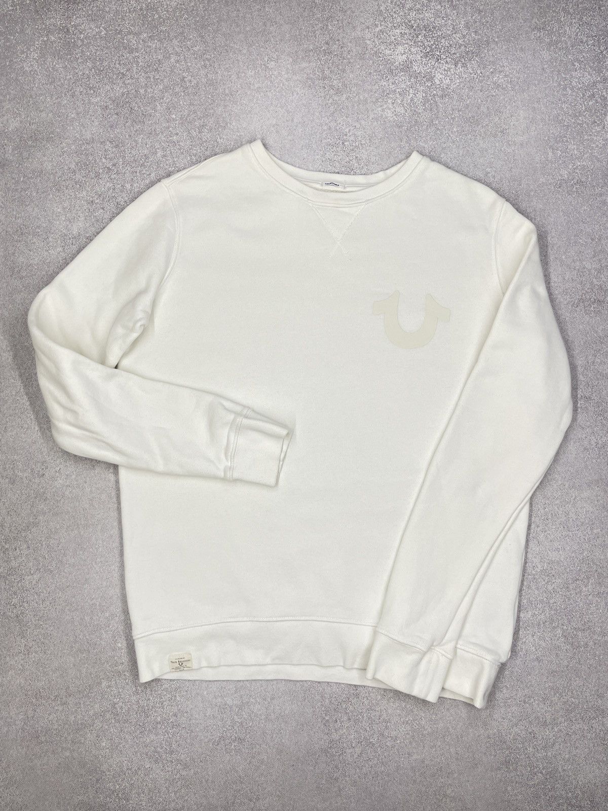 True Religion Mens True Religion Crewneck Sweatshirt White Y2K Size US M / EU 48-50 / 2 - 2 Thumbnail