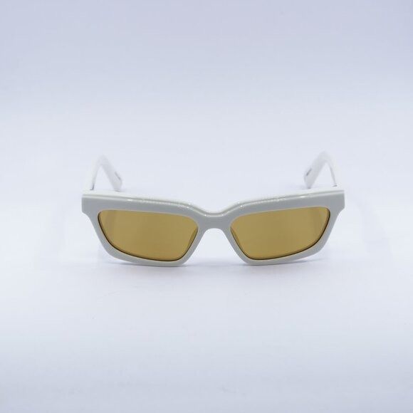 Jacquemus Jacquemus SALON JAC/62 C3 Sunglasses White Rectangle Frame Size ONE SIZE - 4 Thumbnail