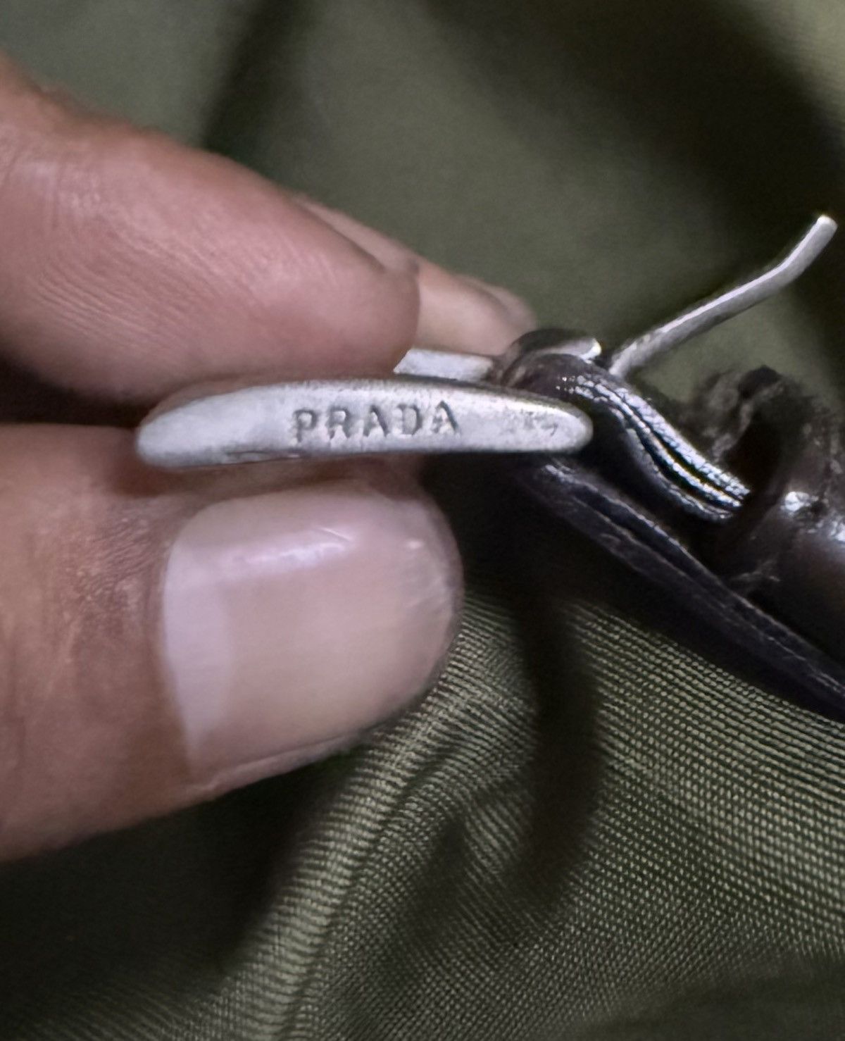 Prada Prada Nylon Messenger Bag Green Color Leather Size ONE SIZE - 11 Thumbnail