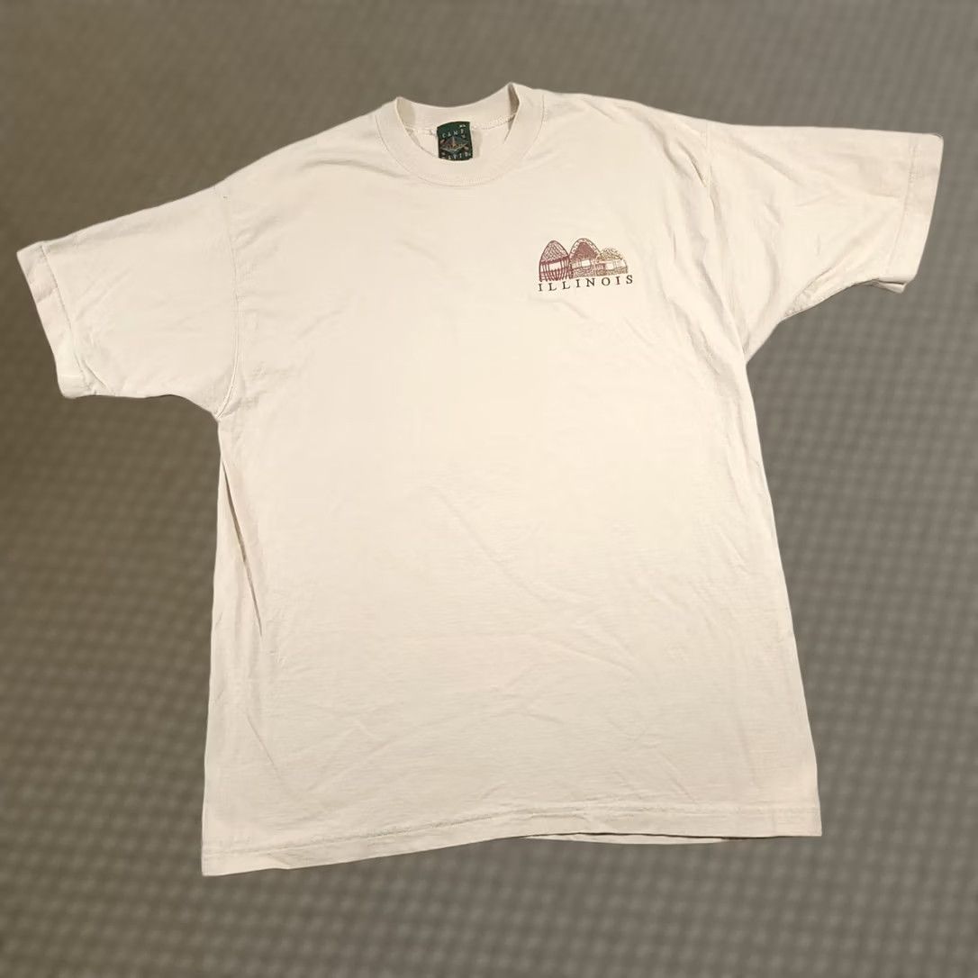 Vintage VINTAGE Camp David T Shirt Mens XL Ivory Embroidered Illinois Tee 90s Size US XL / EU 56 / 4 - 1 Thumbnail