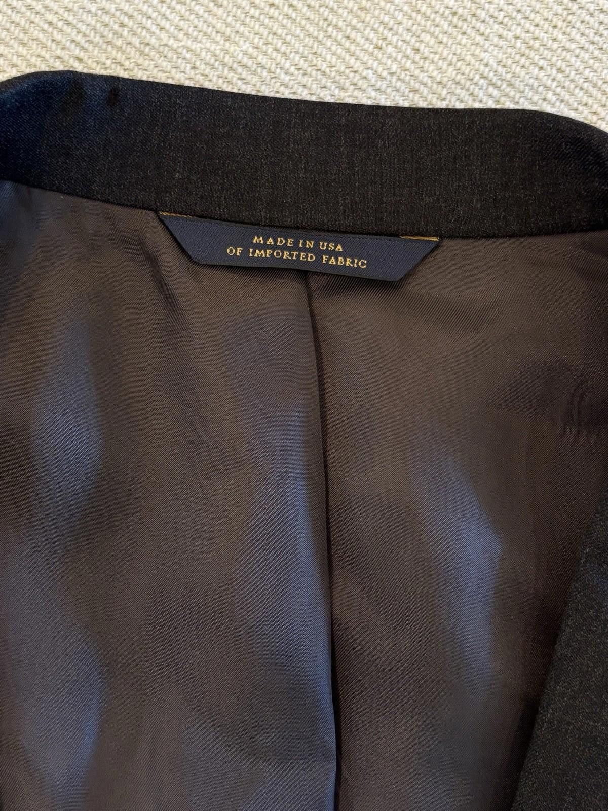 Brooks Brothers Brooks Brothers 1818 Blazer Jacket 42S Regent Charcoal Togna Size 42S - 3 Thumbnail