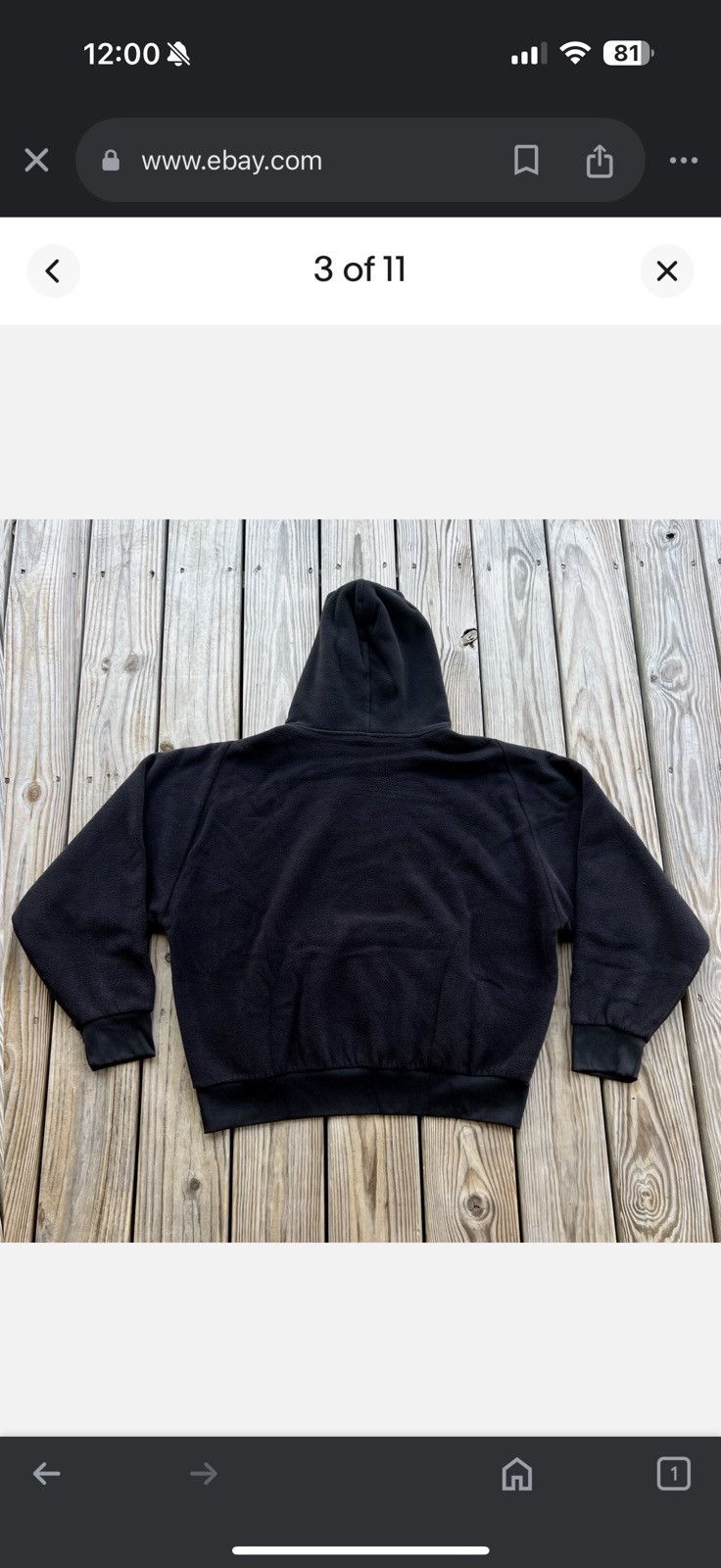 Gap × Kanye West × Yeezy Yeezy Gap Polar Fleece Hoodie Black Size XL (UNRELEASED) Size US XL / EU 56 / 4 - 2 Thumbnail
