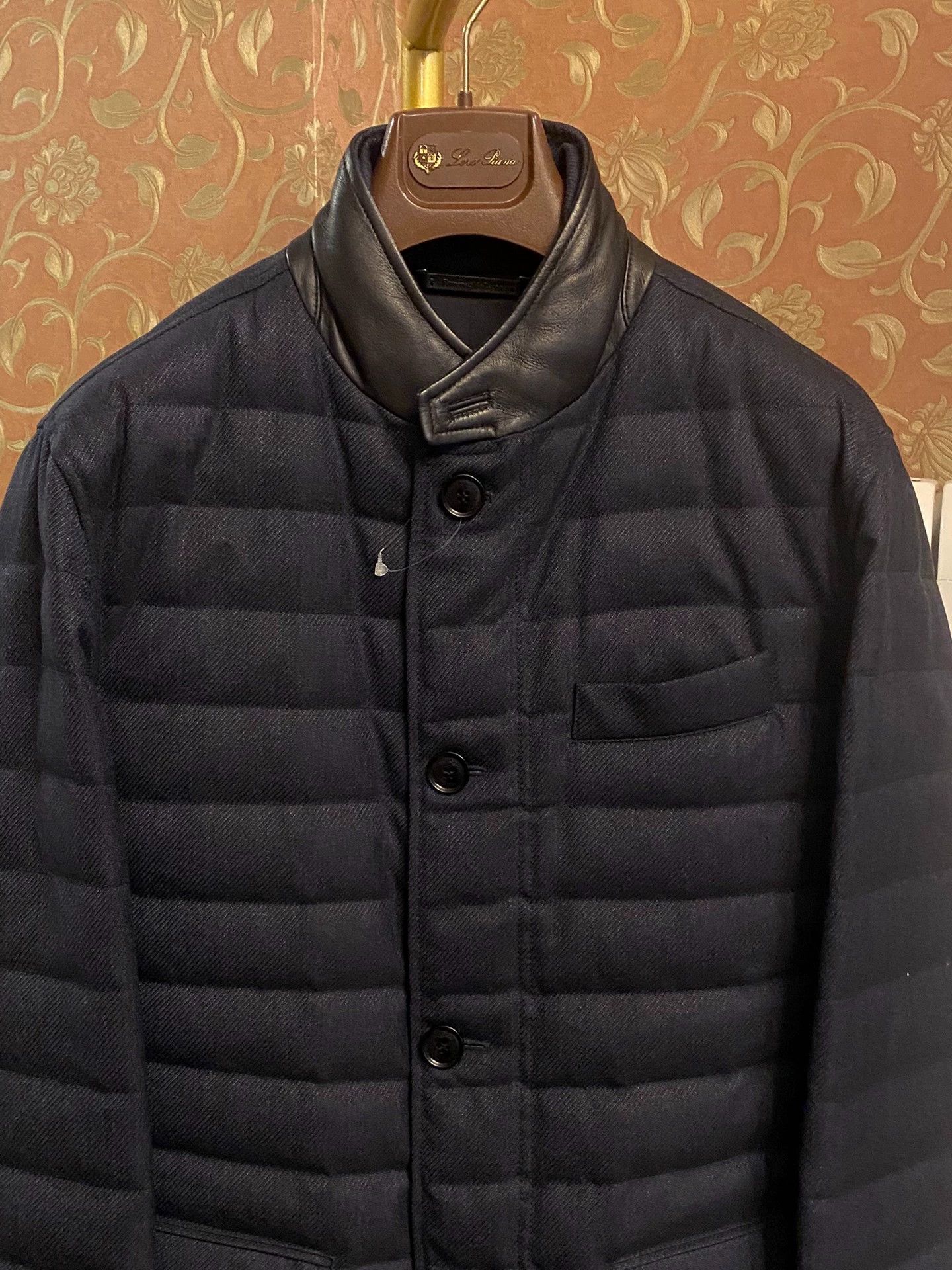 Ermenegildo Zegna Zegna Mainline Leather 90% Down Waterproof Wool Jacket 48 Size US M / EU 48-50 / 2 - 2 Thumbnail