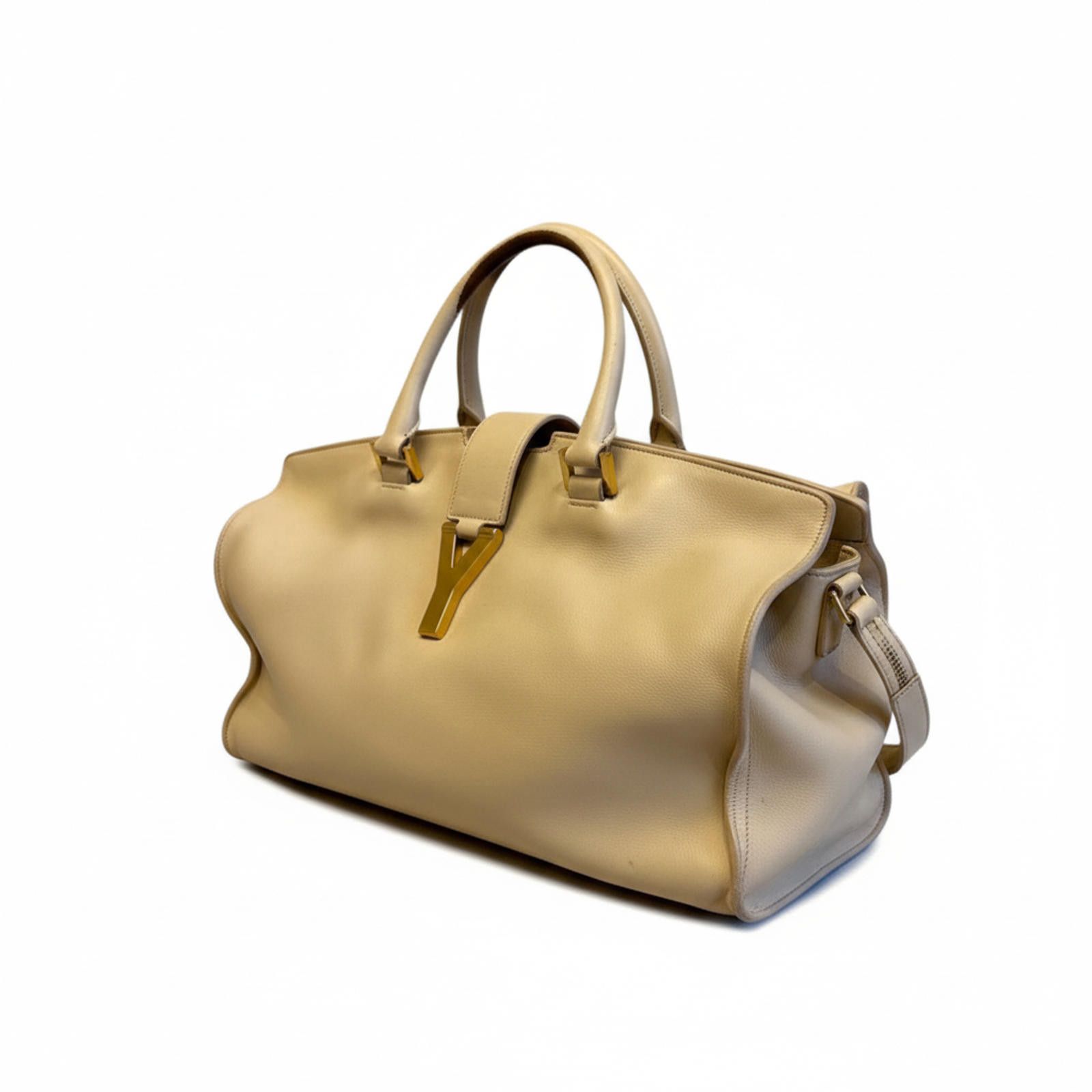 Saint Laurent Paris Yves Saint Laurent - Beige Leather Handbag Size ONE SIZE - 1 Thumbnail