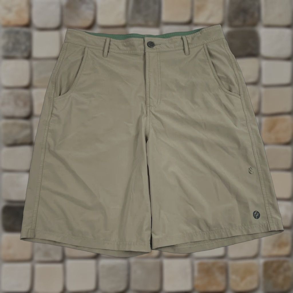 Vintage Free Fly Shorts Men 32 x 10 Beige Athletic Pockets Moisture Wicking Stretch Athletic Activewear Beach Hiking Gym Spring Summer Wear Mens Size US 32 / EU 48 - 1 Thumbnail