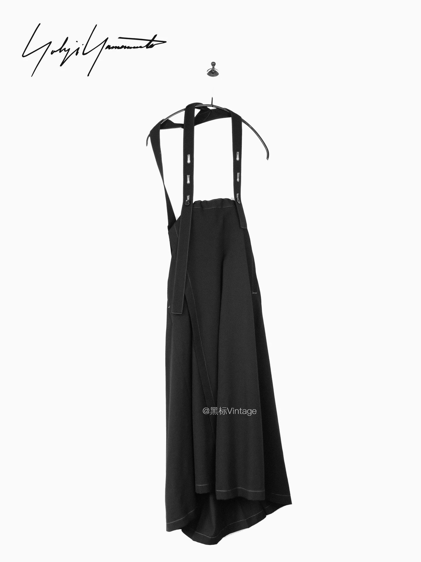 Yohji Yamamoto Yohji Yamamoto 21AW Wool Asym Pleat Pinafore Size S / US 4 / IT 40 - 1 Thumbnail