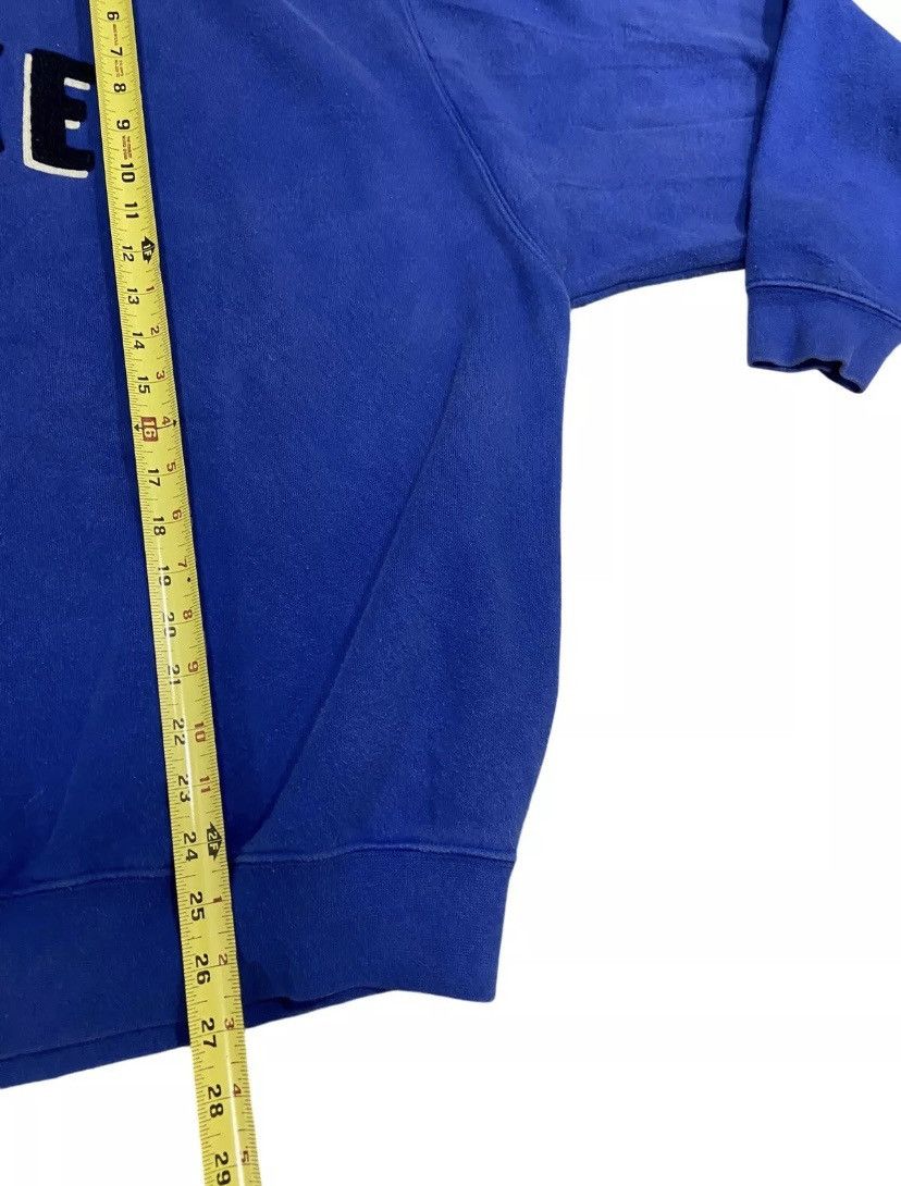 Nike × Vintage VTG Nike Spell Out Sweatshirt Blue Center Swoosh Felt Logo Size US XL / EU 56 / 4 - 10 Thumbnail