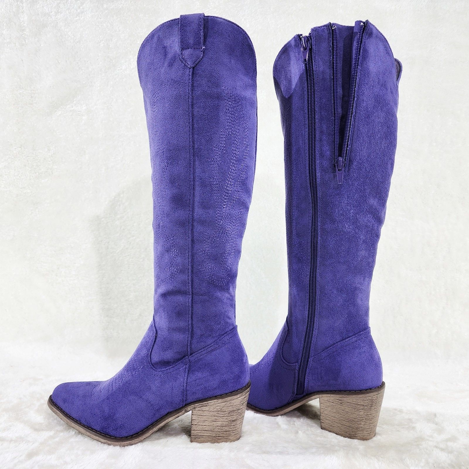 Other Wild Ones Dusty Purple Faux Suede Country Western Cowgirl Kn Size US 6 / IT 36 - 1 Thumbnail