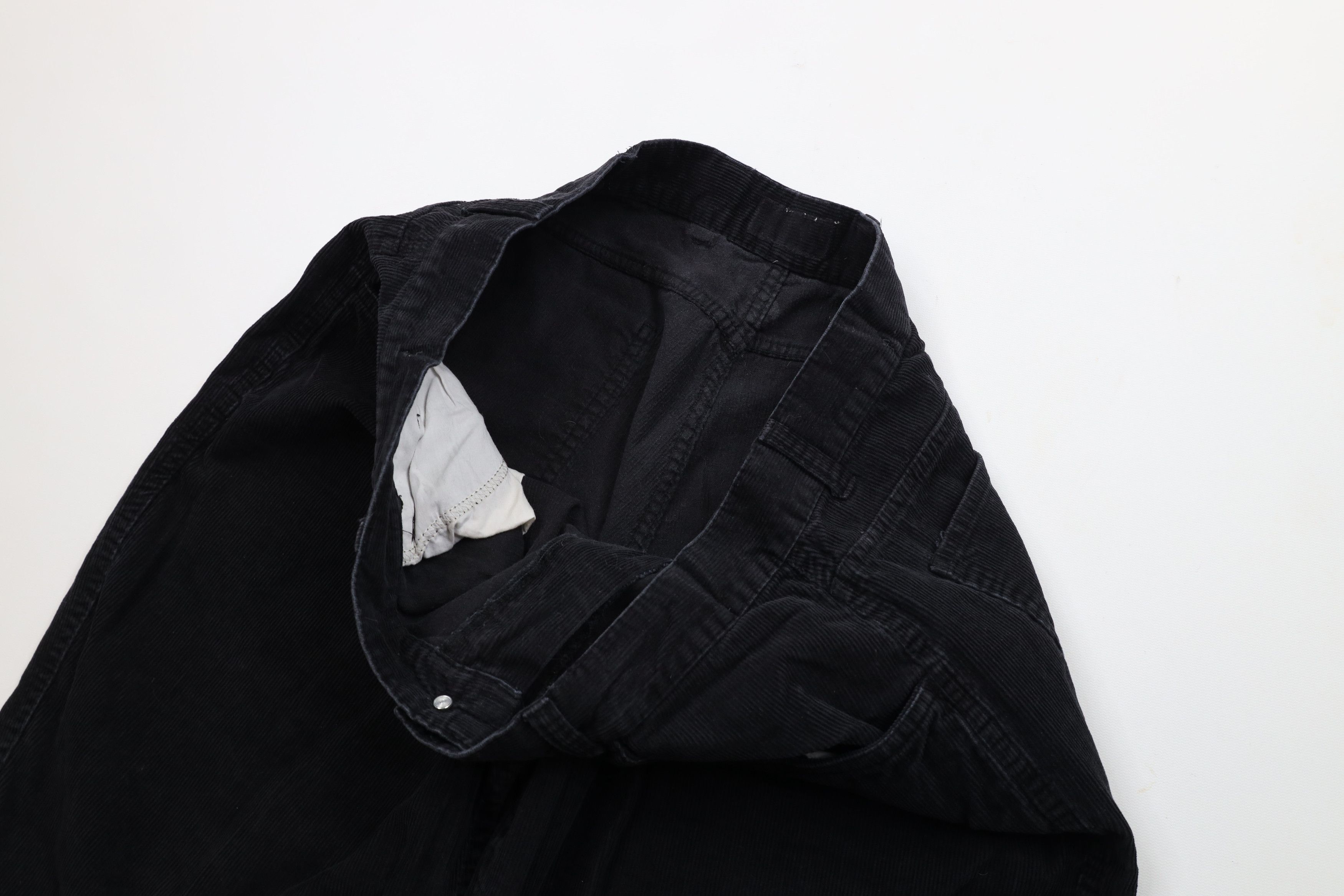 Vintage Vintage 90s Streetwear Wide Leg Corduroy Chino Pants Black Size US 36 / EU 52 - 7 Thumbnail