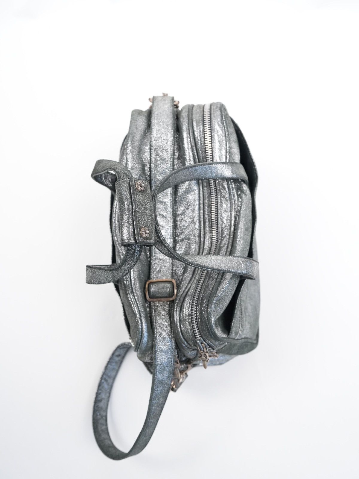 Chrome Hearts Chrome Hearts Diaper Bag Silver Metallic Leather Size ONE SIZE - 5 Thumbnail