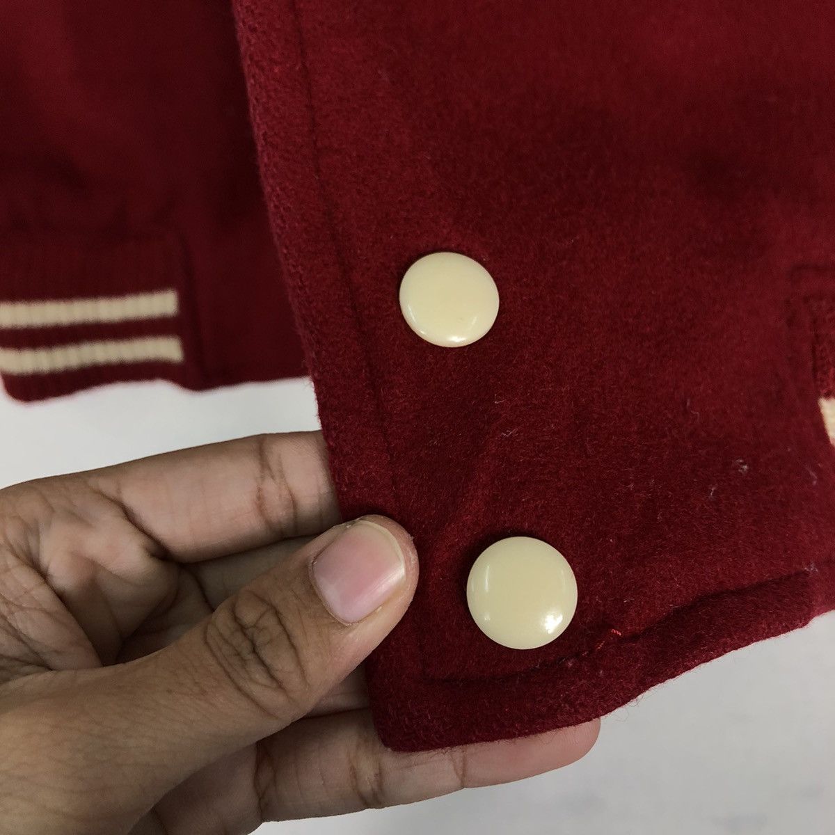 Japanese Brand 🔥90’s Vintage Wool Varsity Bomber Jacket Robe’s Oscar Japan Size US M / EU 48-50 / 2 - 14 Thumbnail