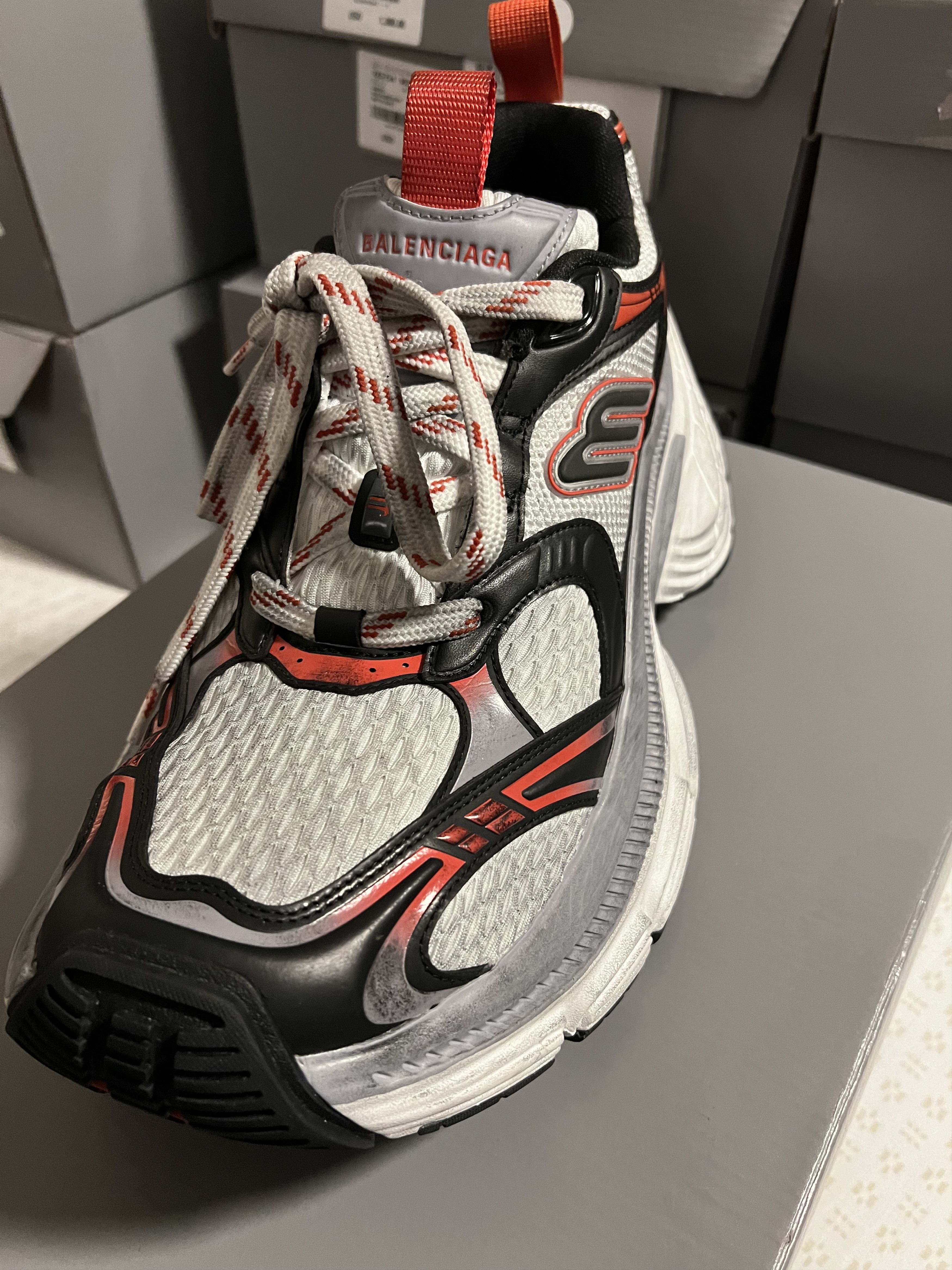 Balenciaga Balenciaga 10XL Sneakers - White/Red/Black Size US 11 / EU 44 - 6 Thumbnail