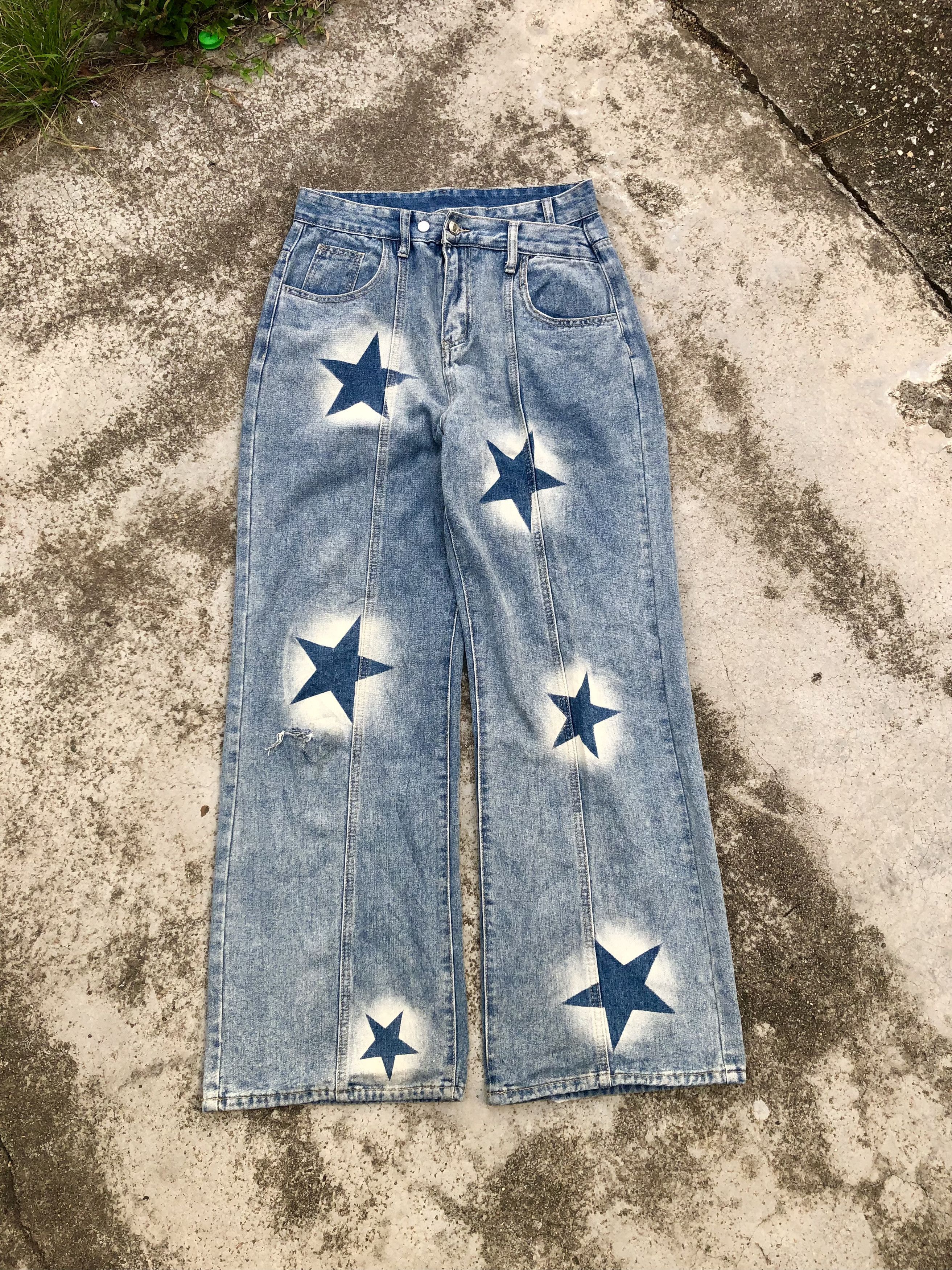 Hypebeast BAGGY⚡️BSEVENI RECONSTRUCTED DENIM Size US 29 - 1 Thumbnail