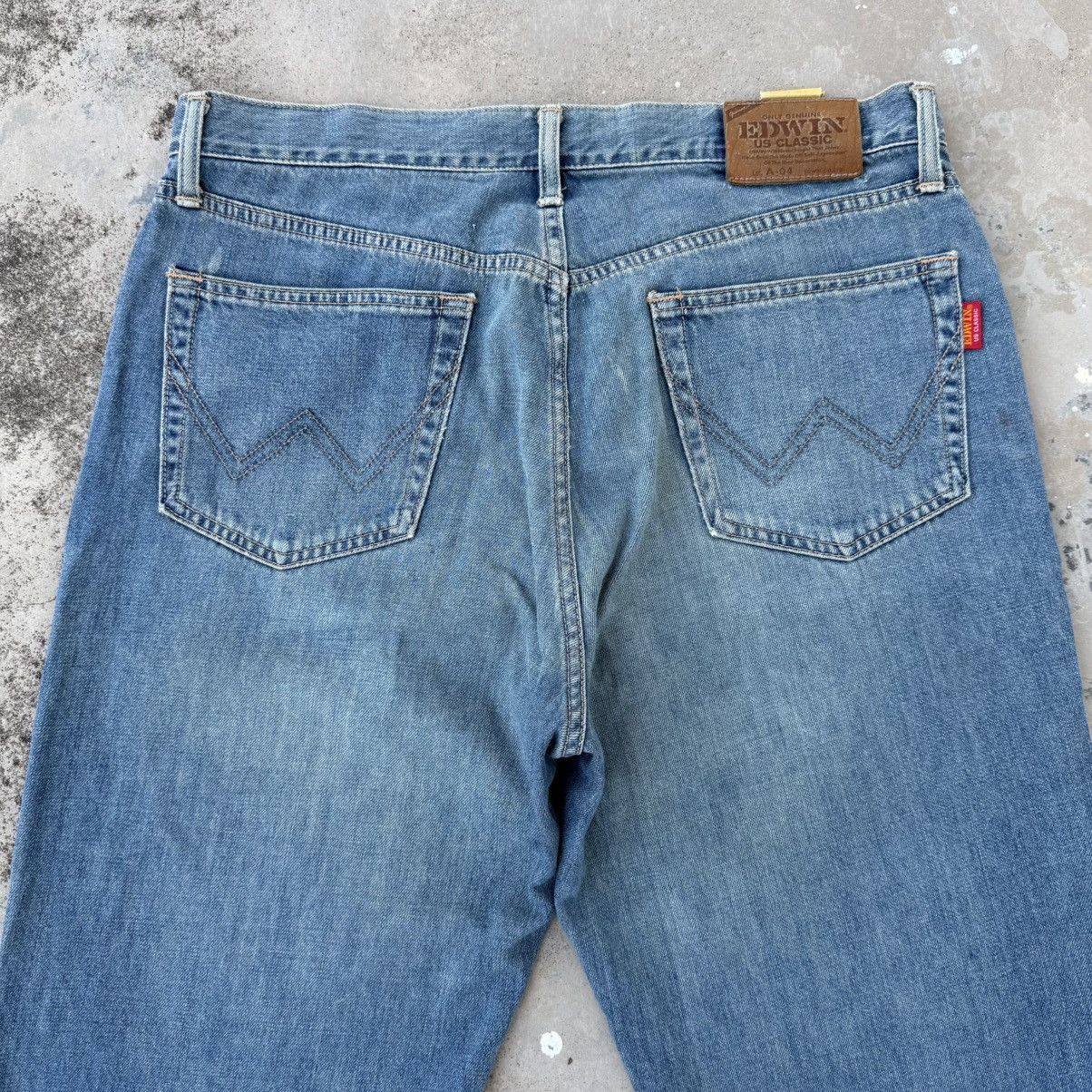 Edwin Vintage Edwin Faded Blue Denim Jean Pants W35 Size US 35 - 11 Thumbnail