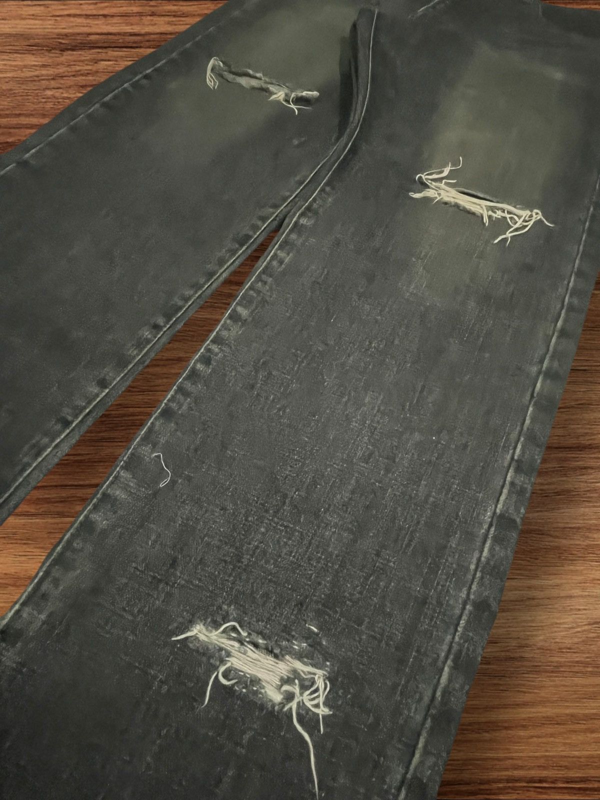 Japanese Brand Vintage Japanese Brand Bobson Black Washed Distressed Jeans Size US 36 / EU 52 - 11 Thumbnail