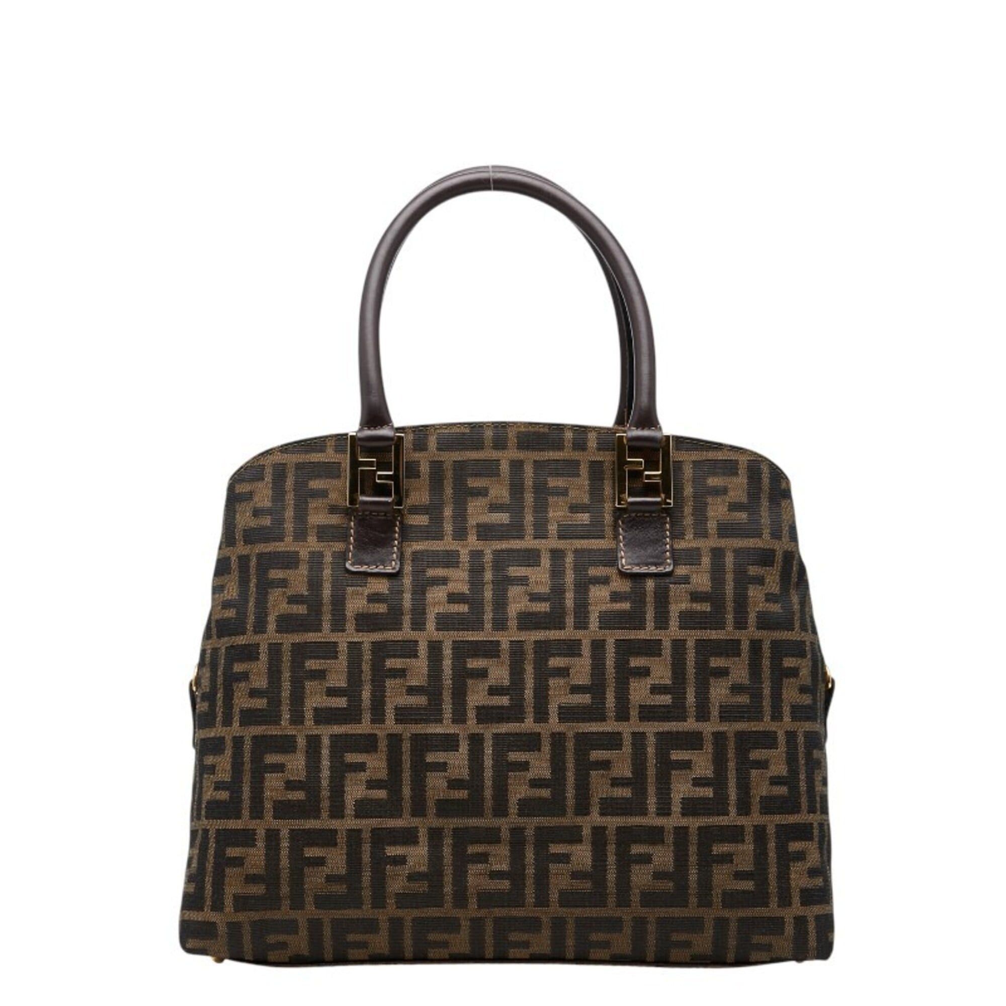 Fendi Fendi Zucca handbag, beige and black canvas, women's. Size ONE SIZE - 1 Thumbnail