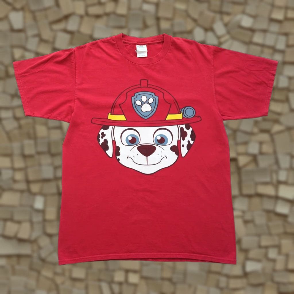 Nickelodeon Nickelodeon Paw Patrol Marshall Big Face Cartoon Movie Graphic Red T Shirt SZ M Mens Short Sleeve Cotton Preshrunk Official Licensed Apparel Size US M / EU 48-50 / 2 - 1 Thumbnail