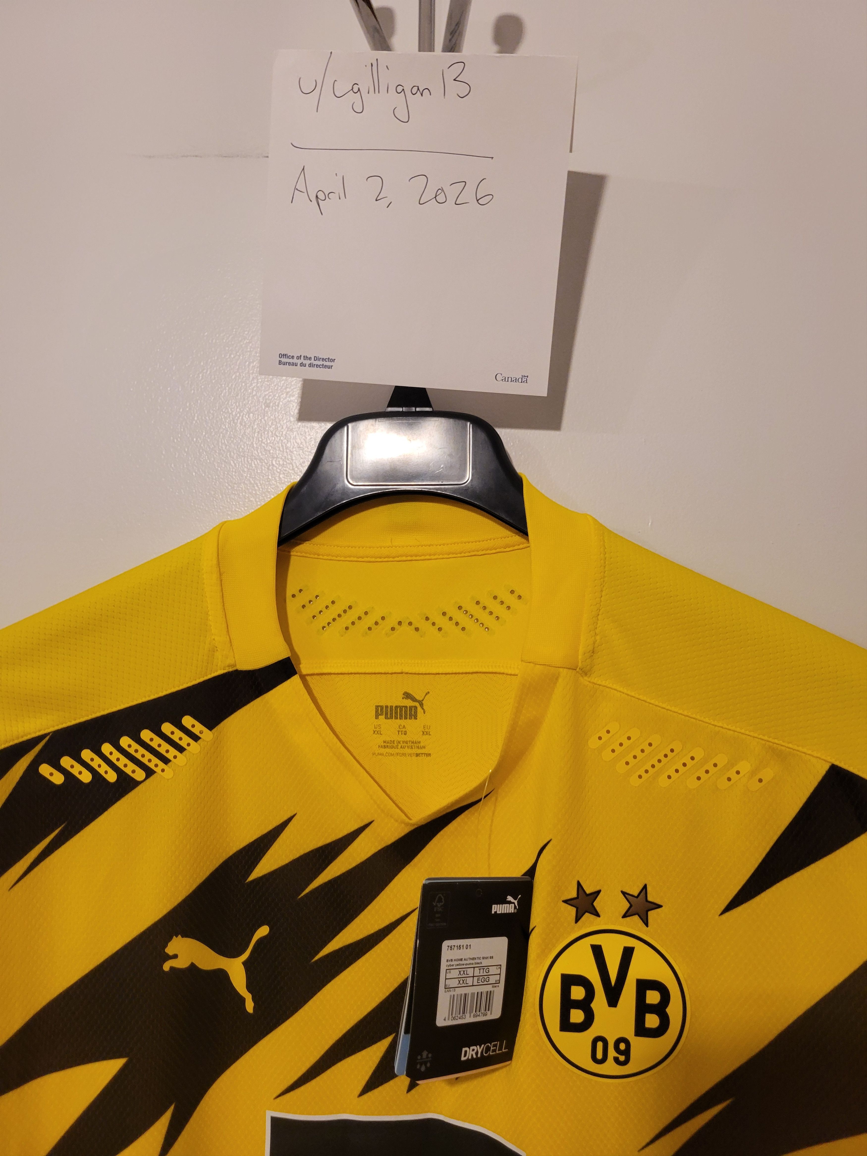 Puma Borussia Dortmund 2020-2021 Home Player/Authentic Issue BNWT Size US XXL / EU 58 / 5 - 3 Thumbnail