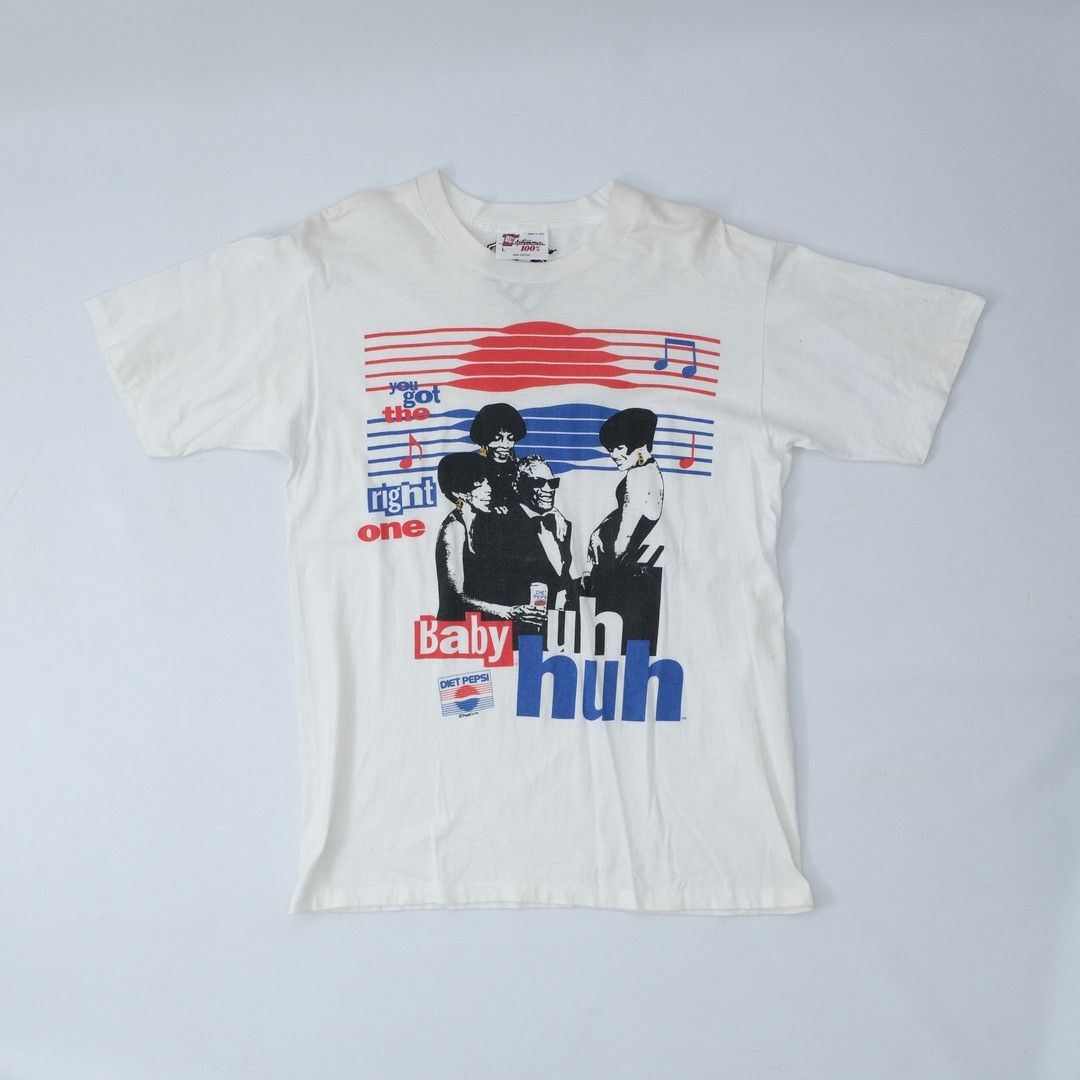 Other 1990s Ray Charles BabySponsored by Pepsi White Tee - Unisex Size US L / EU 52-54 / 3 - 1 Thumbnail