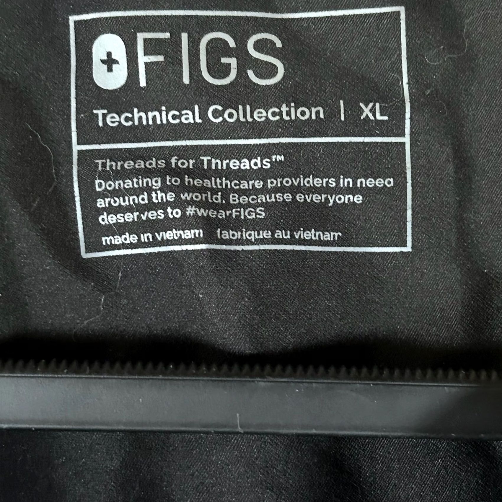 Vintage FIGS Top XL Black Casma Neck Scrub Technical Collection FW1100 Womens Size XL / US 12-14 / IT 48-50 - 2 Thumbnail