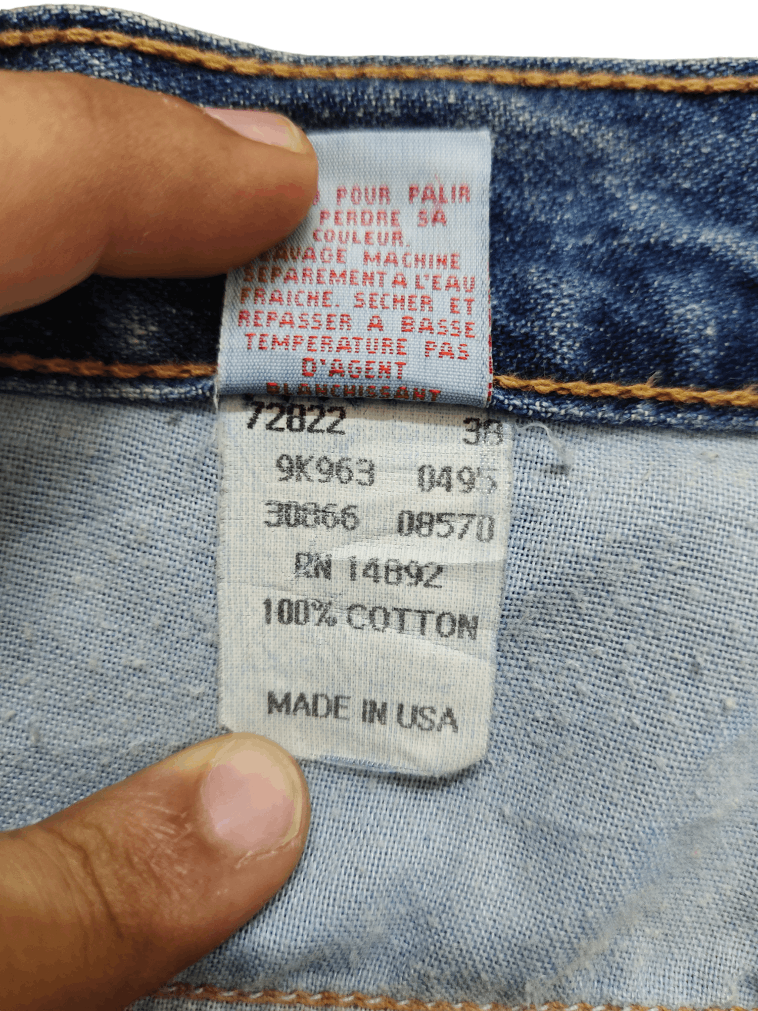 Marithe + Francois Girbaud Baggy Jeans MFG Made In Usa Denim Wide Leg 90s Jnco Size US 38 / EU 54 - 19 Thumbnail