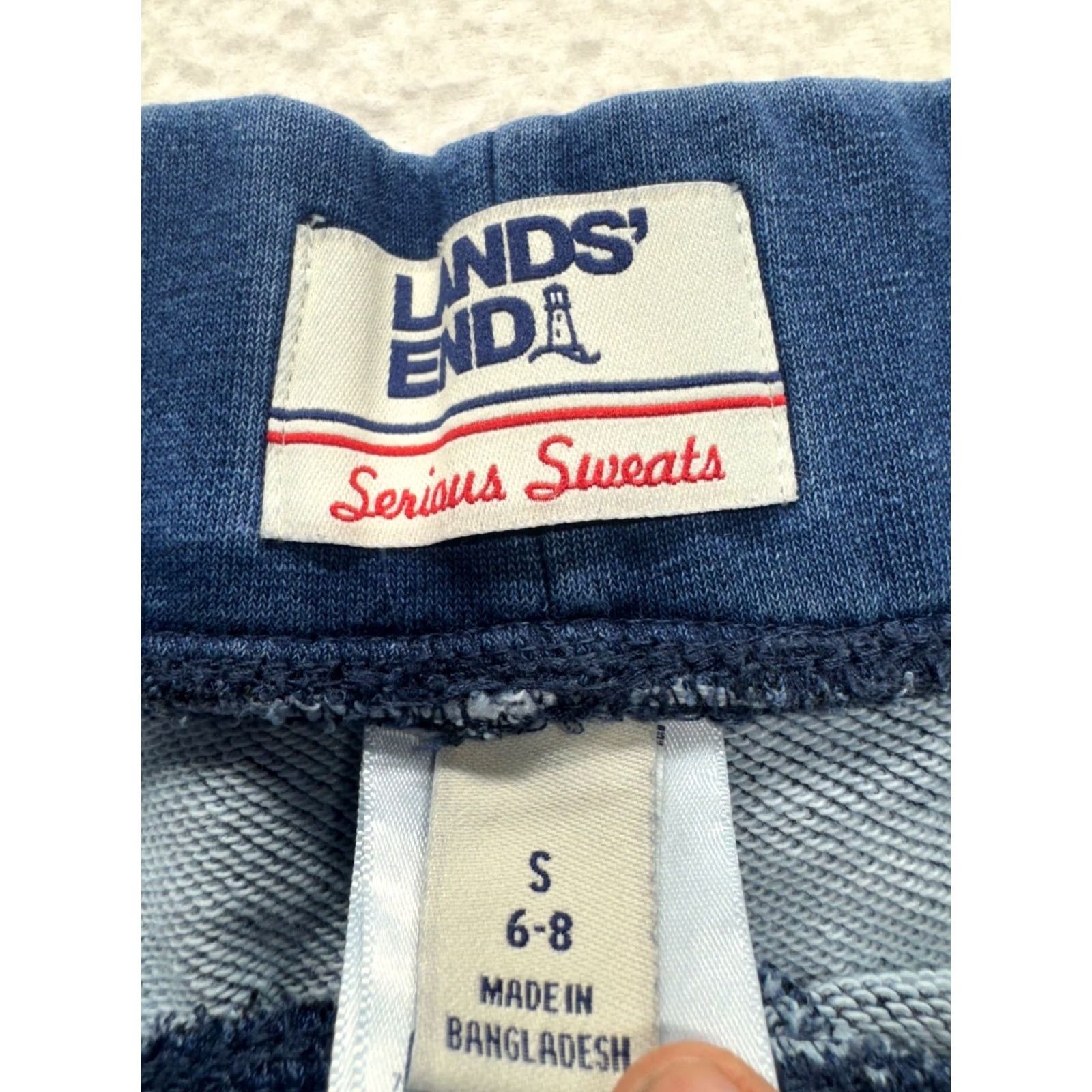 Lands' End Lands' End Sweatpants Solid Blue Size S Elastic Waist Mens/ Womens All Season 35" Cotton Polyester Pants #9657 Size US 29 - 3 Thumbnail