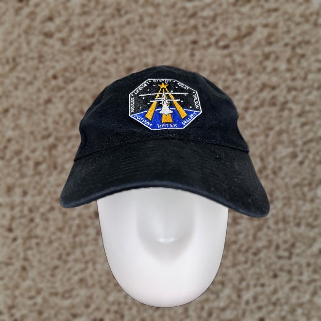 Vintage BWM Global United Space Alliance Hat Cap Strap Back Mens One Size Black Patches STS-127 D Space Baseball Cap Men Adjustable Twill Cotton Hat Size ONE SIZE - 1 Thumbnail