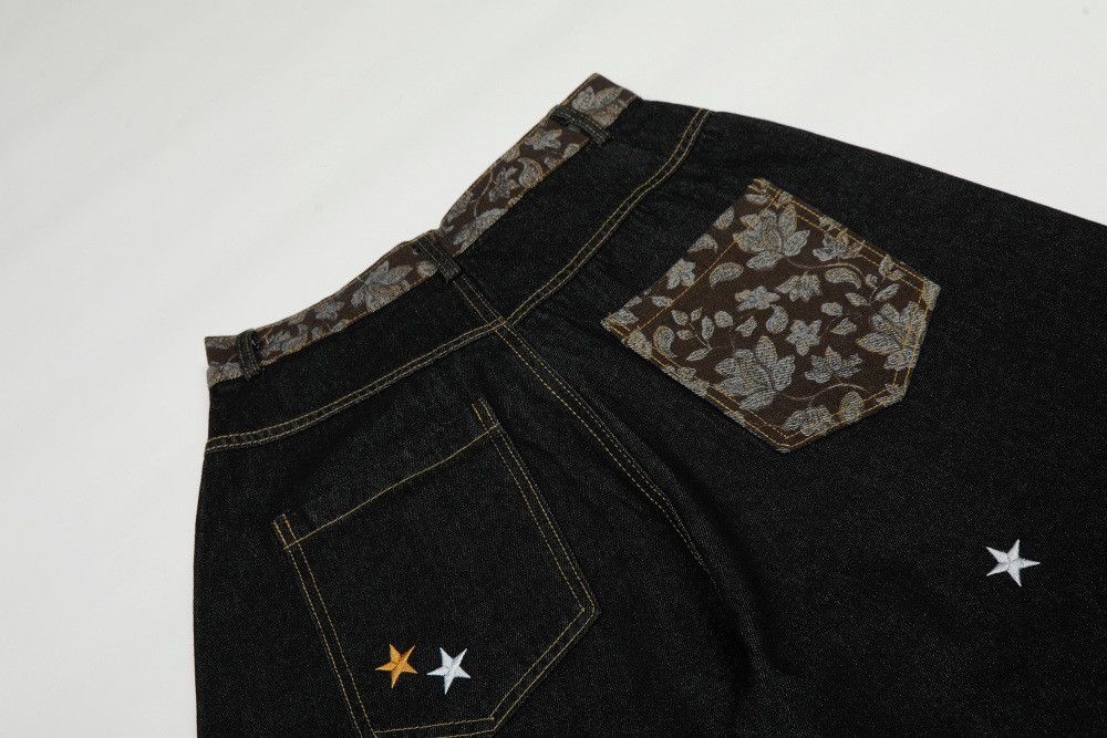 Jean Vintage loose-fitting star embroidered scimitar jeans Size US 32 / EU 48 - 5 Thumbnail