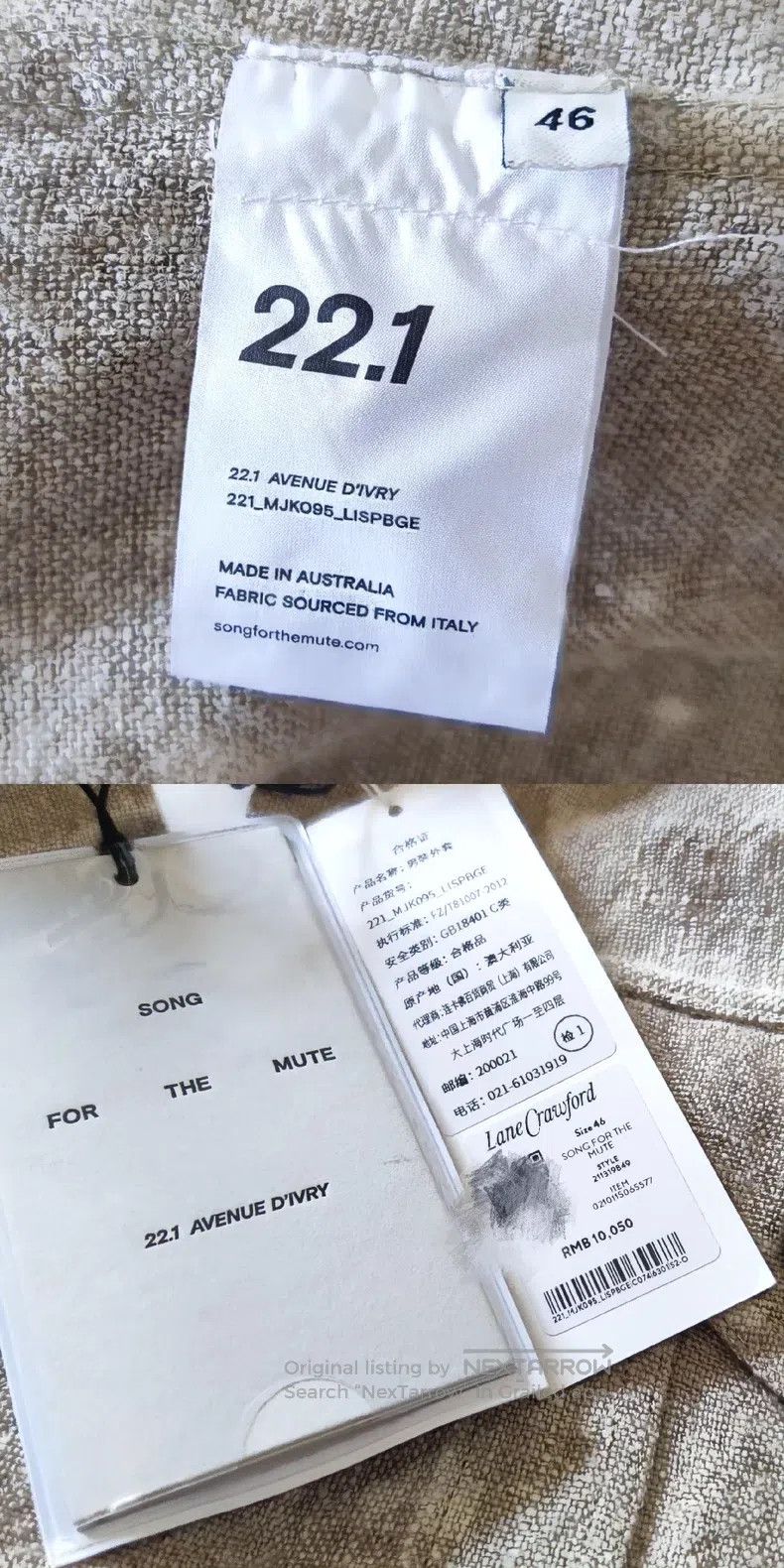 Song For The Mute Song For The Mute Coarse Linen Splatter Craftsman Jacket Size US M / EU 48-50 / 2 - 9 Thumbnail