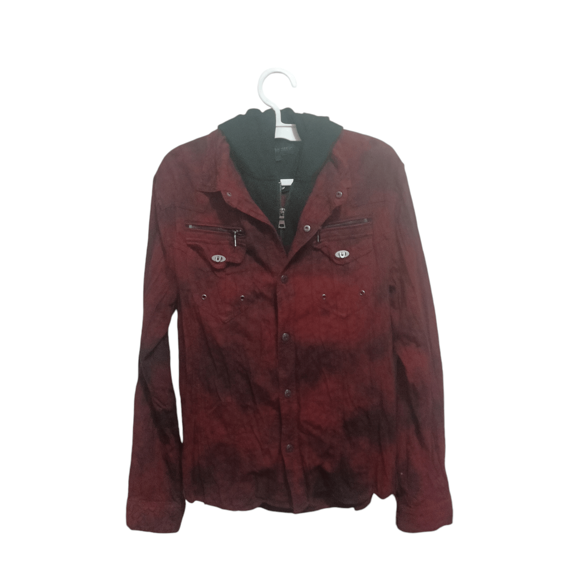 In The Attic 🔥Rare in the attic Double Layer Shirt Hood Goth Punk Size US M / EU 48-50 / 2 - 1 Thumbnail