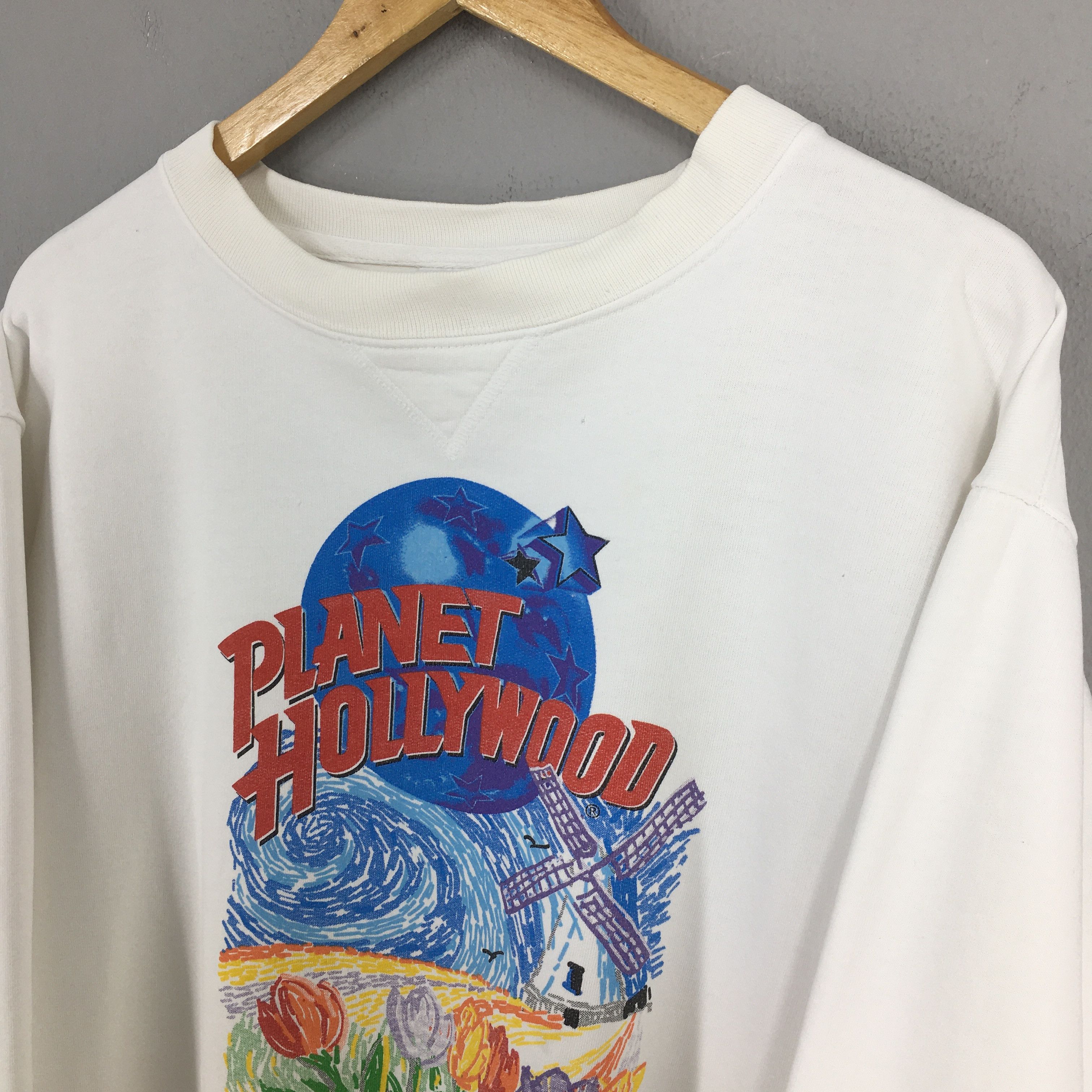 Hard Rock Cafe × Planet Hollywood × Vintage Vintage 90's Planet Hollywood Amsterdam Sweatshirt Medium Size US M / EU 48-50 / 2 - 3 Thumbnail