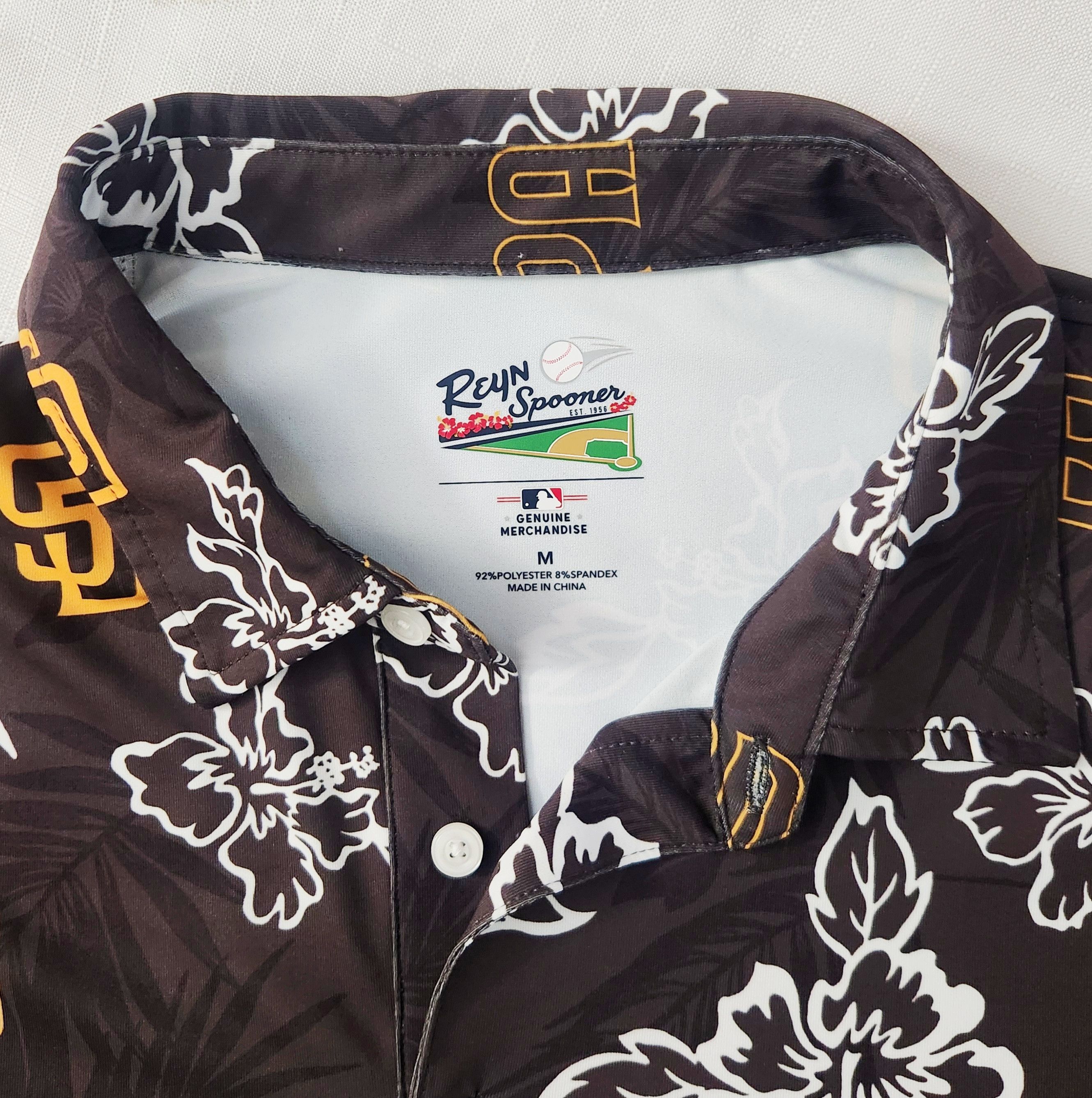 Reyn Spooner Reyn Spooner Men's Brown AOP San Diego Padres Polo Medium Size US M / EU 48-50 / 2 - 7 Thumbnail